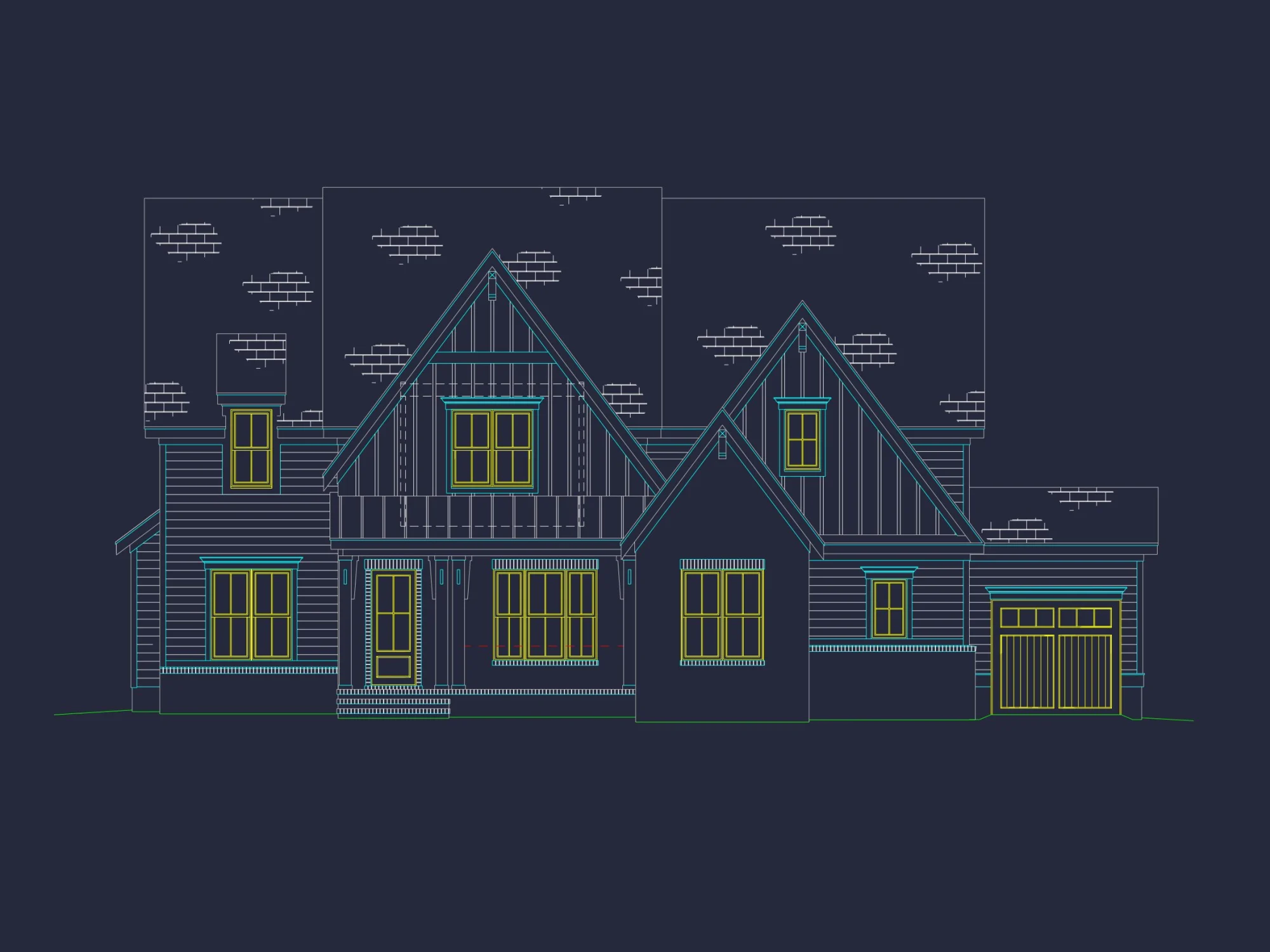 Modern 3-Story house Plan with CAD Architecture and Designs