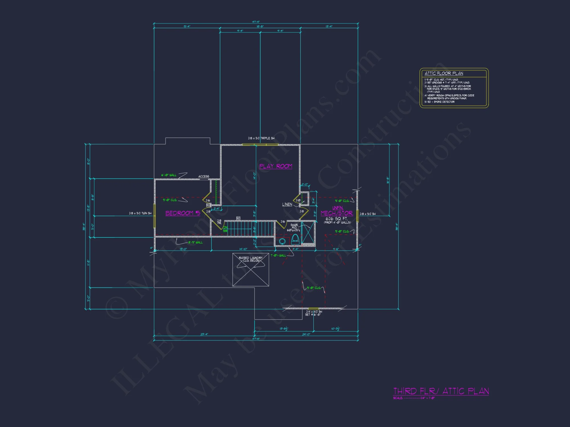Elegant 3-Story house Plan with 5 Bedrooms and Modern CAD Designs