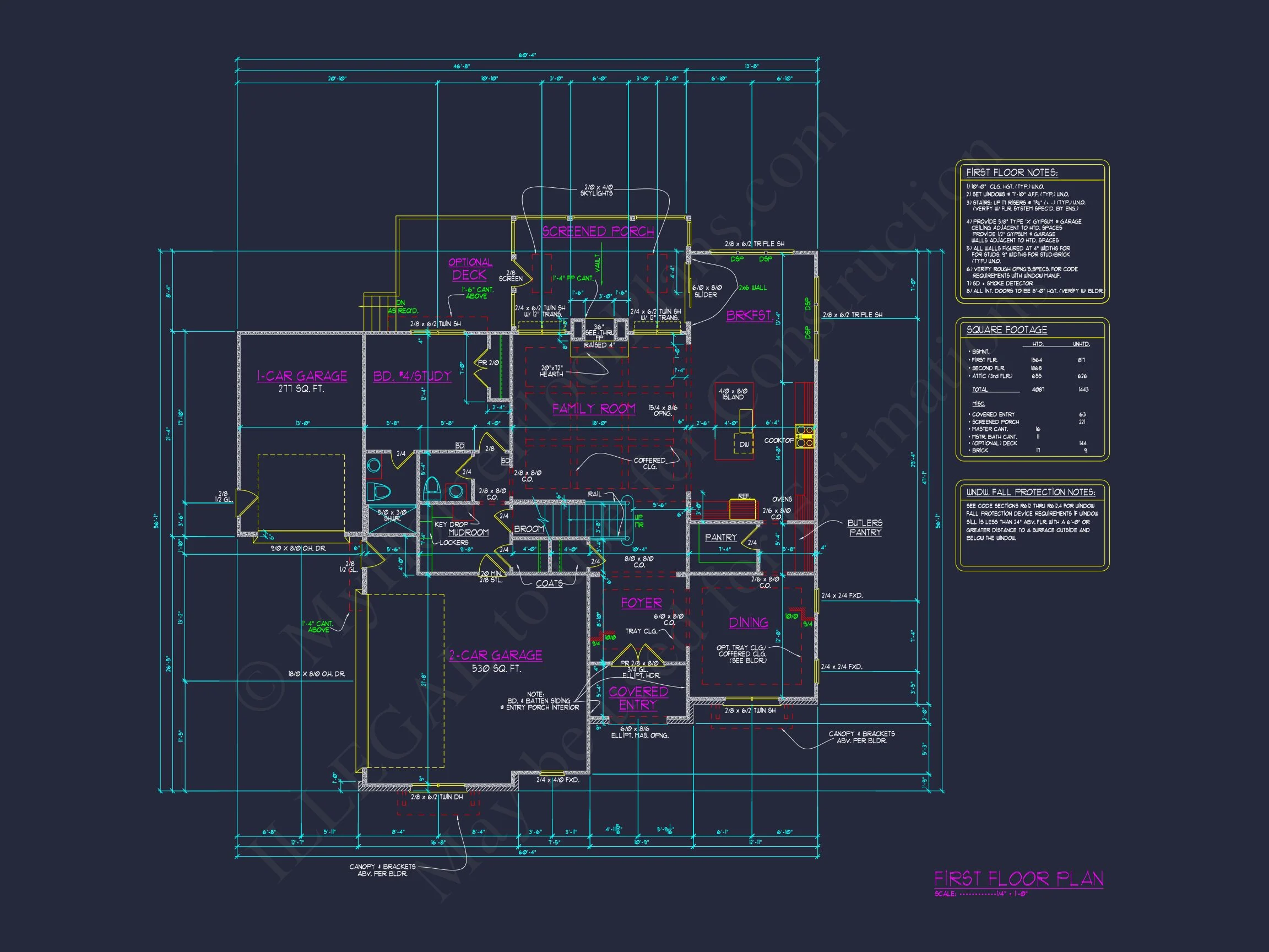 20-1249C HOUSE PLAN - Modern Farmhouse House Plan – 5-Bed, 6-Bath, 4,081 SF 9 Elegant 3-Story house Plan with 5 Bedrooms and Modern CAD Designs