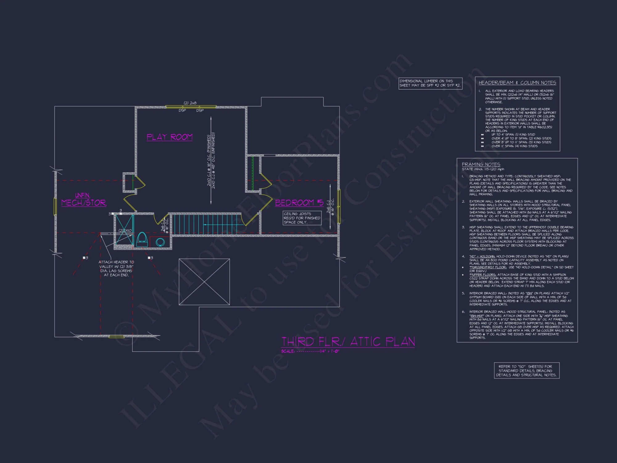 Custom Transitional house Plan with 5 Bedrooms