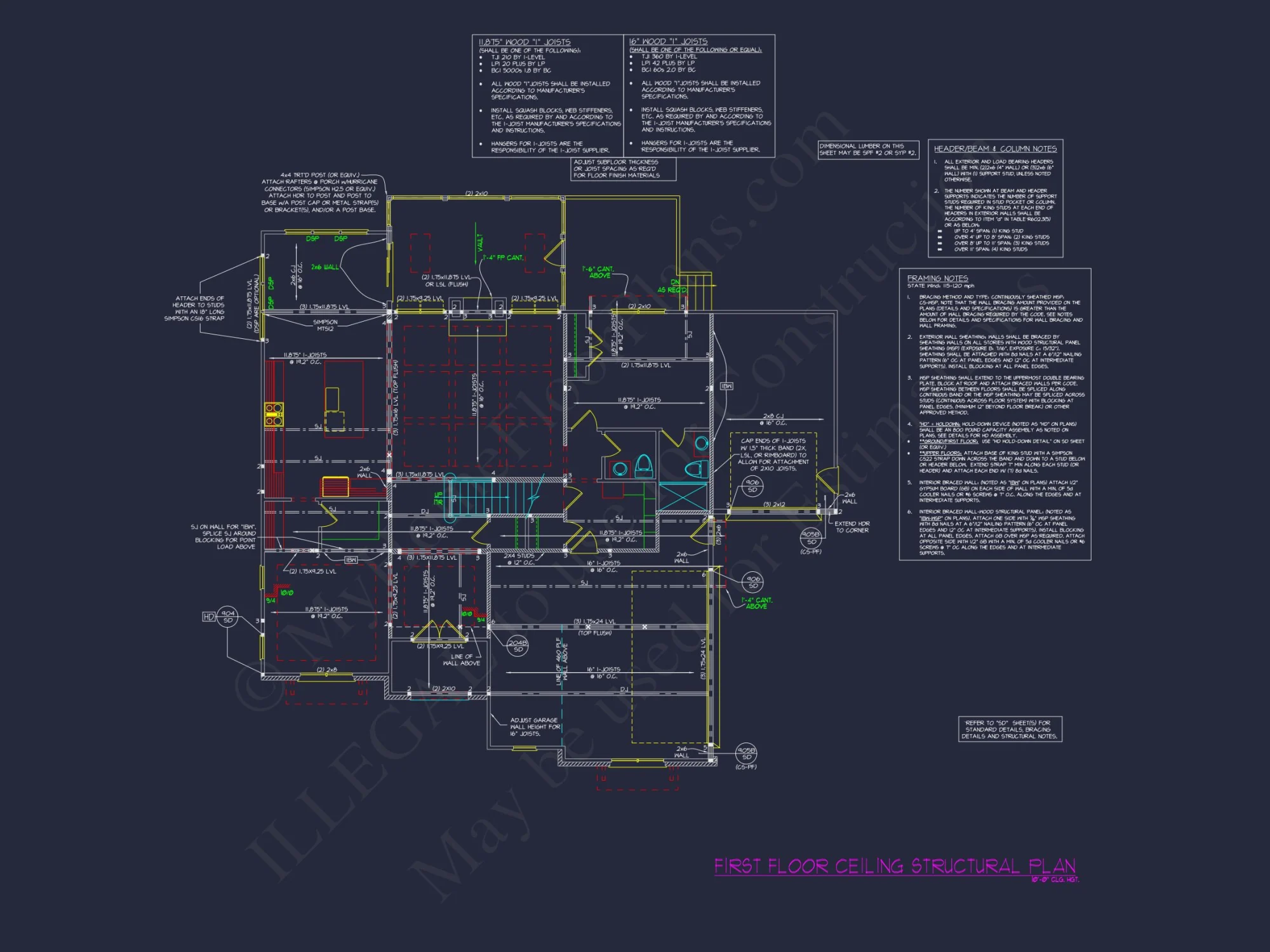 Custom Transitional house Plan with 5 Bedrooms