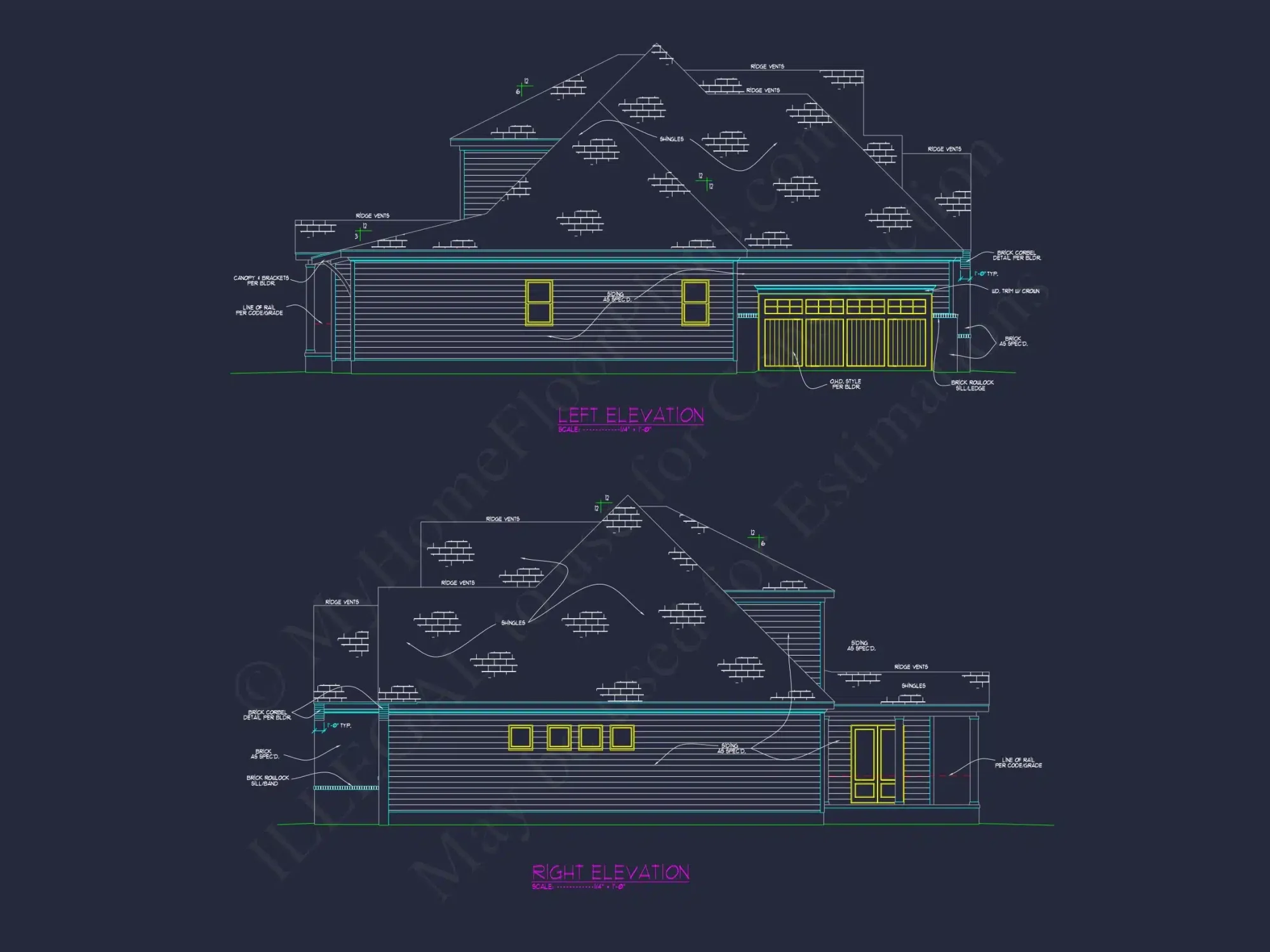 Luxury house Plan with 2 Story Blueprint