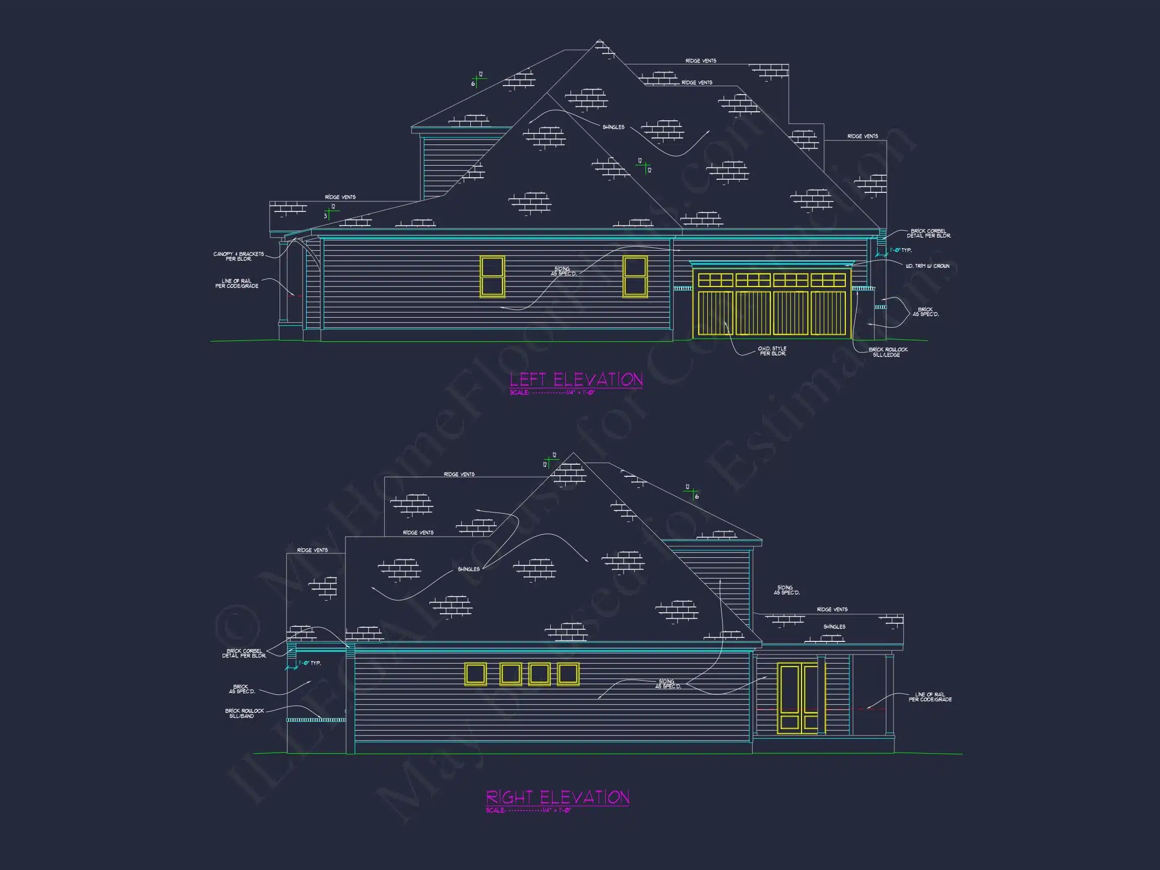 Luxury house Plan with 2 Story Blueprint