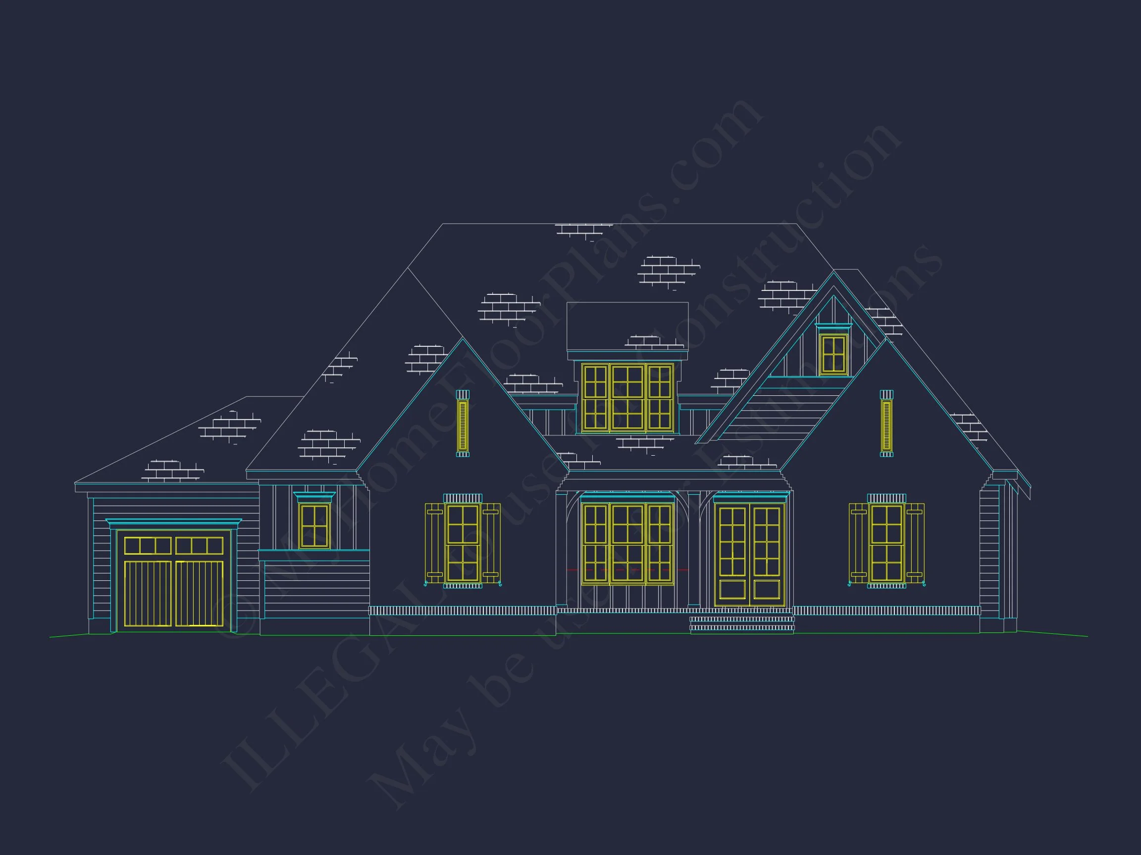 Beautiful house Floor Plan with CAD Designs & Blueprint