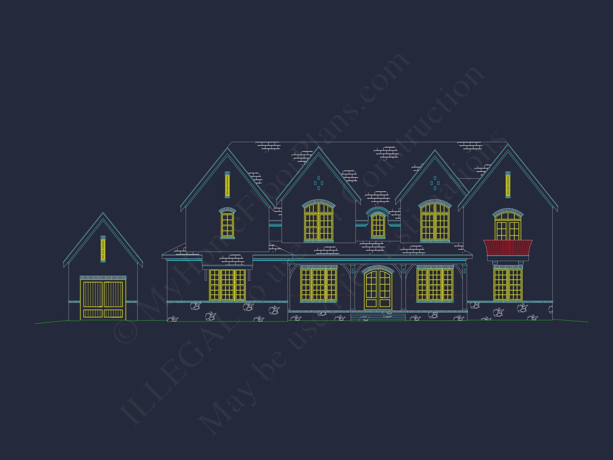 Luxury house Plan with 2-Story Design, CAD & Blueprint Features