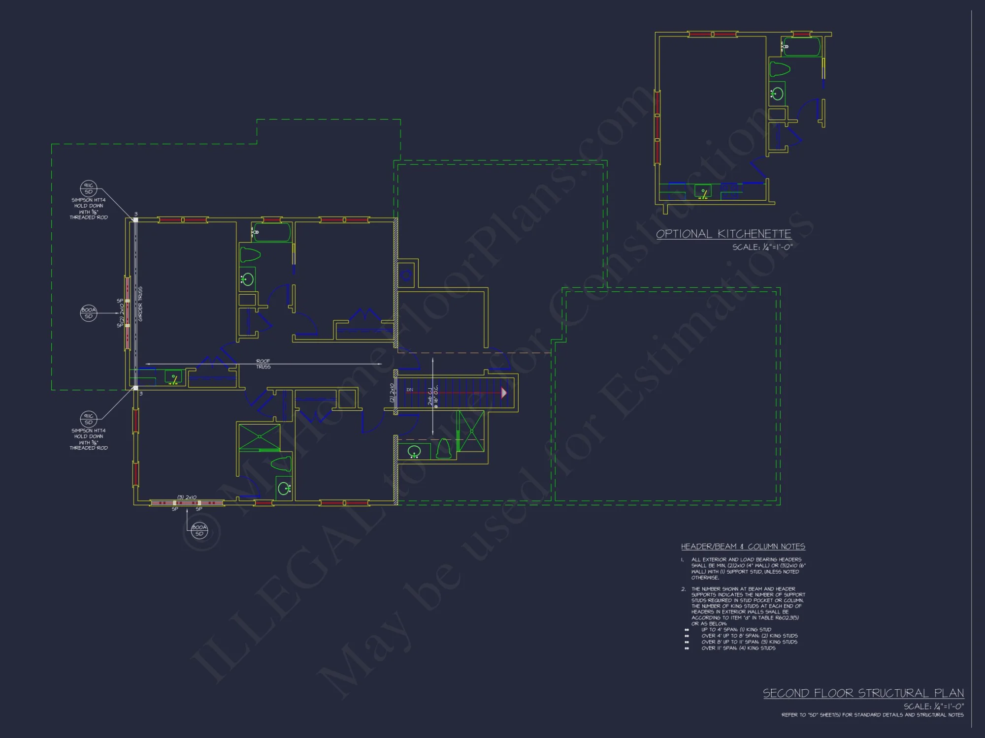 Stunning 2-Story house Plan with Open Floor Plan and CAD Designs