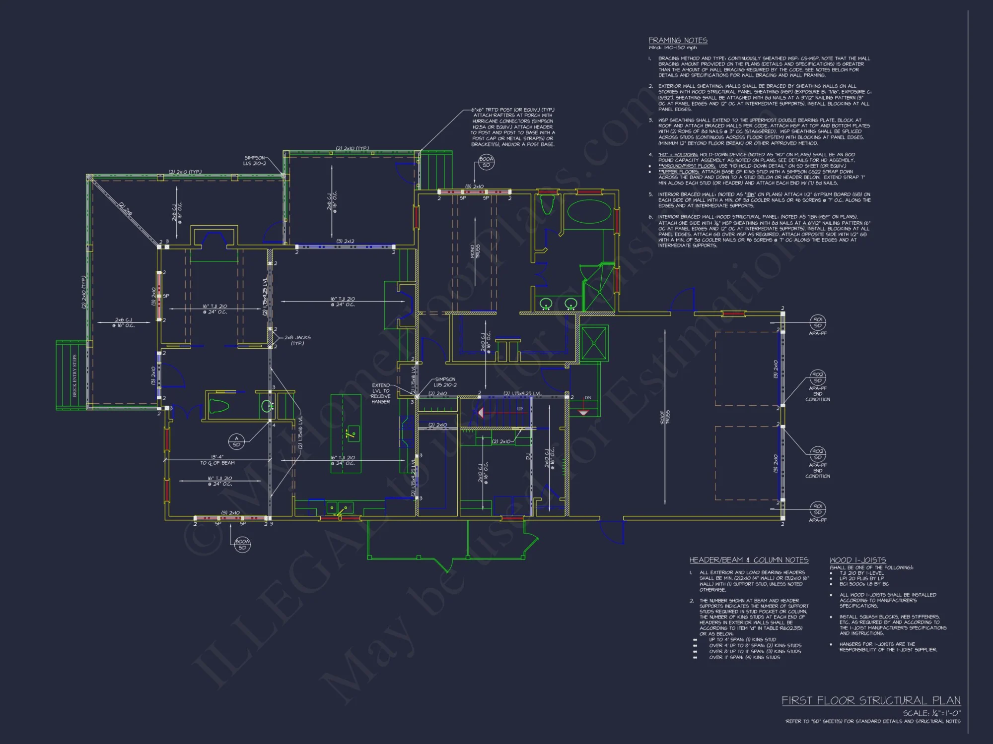 Stunning 2-Story house Plan with Open Floor Plan and CAD Designs