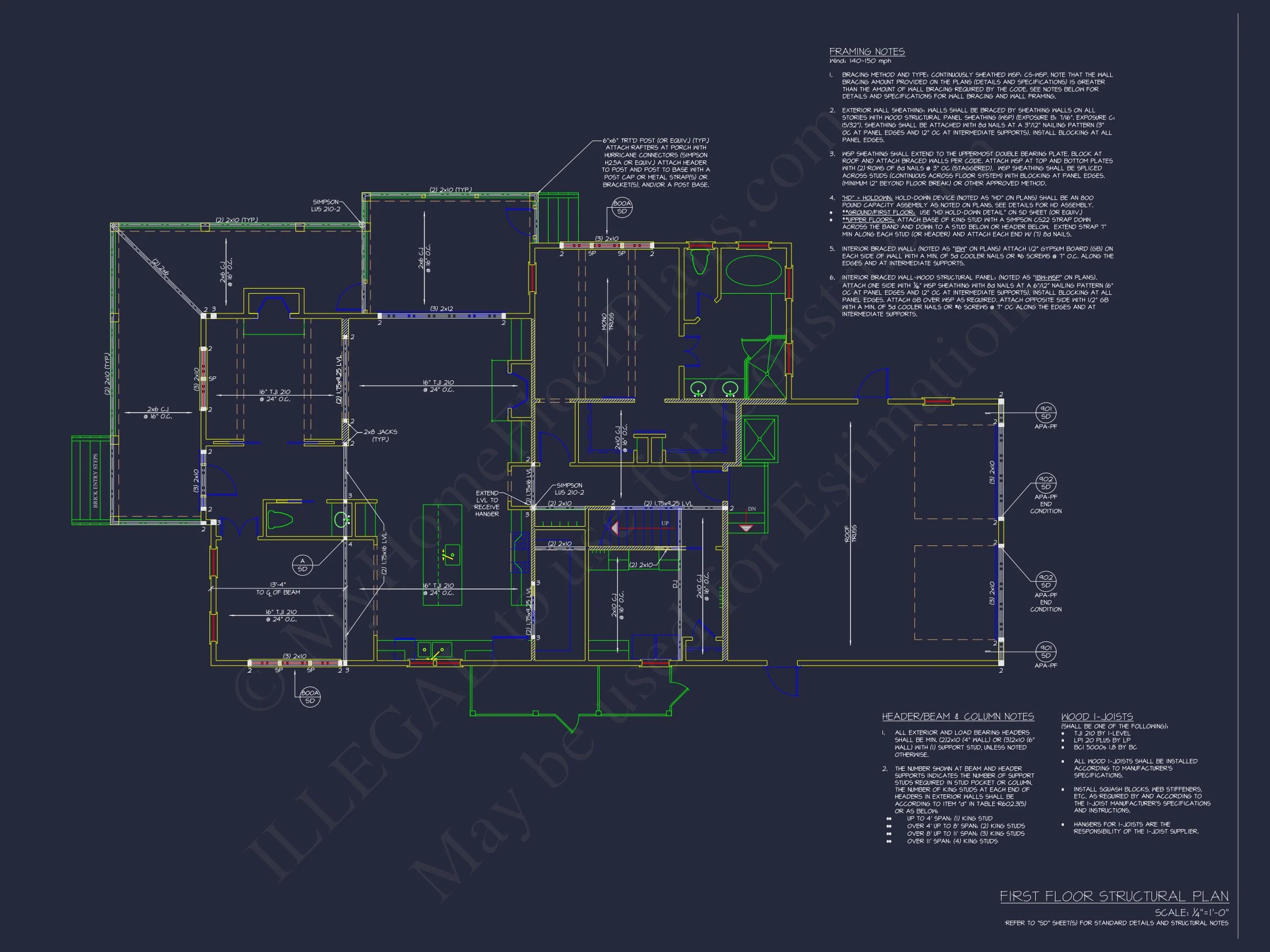Stunning 2-Story house Plan with Open Floor Plan and CAD Designs