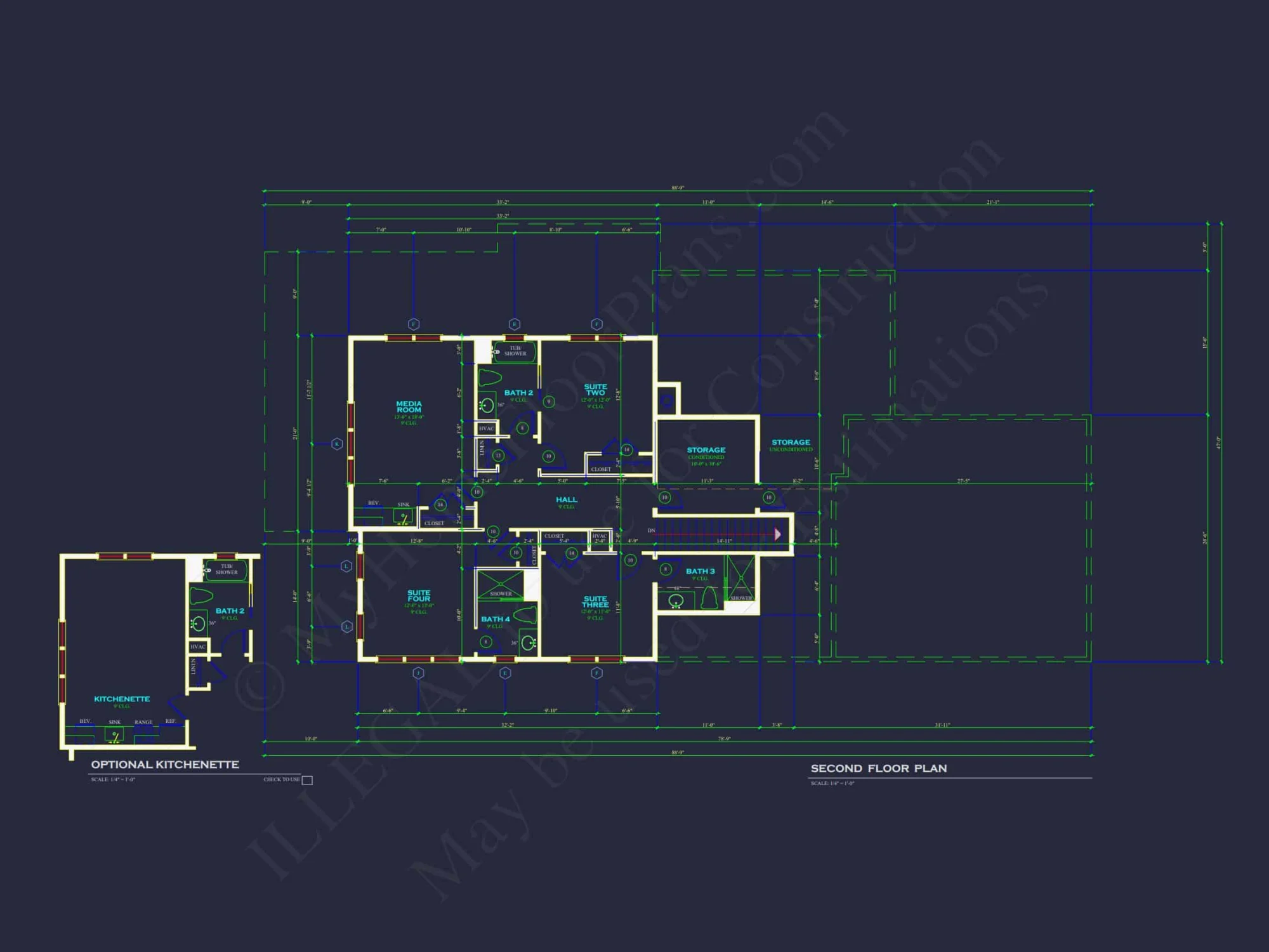 Stunning 2-Story house Plan with Open Floor Plan and CAD Designs