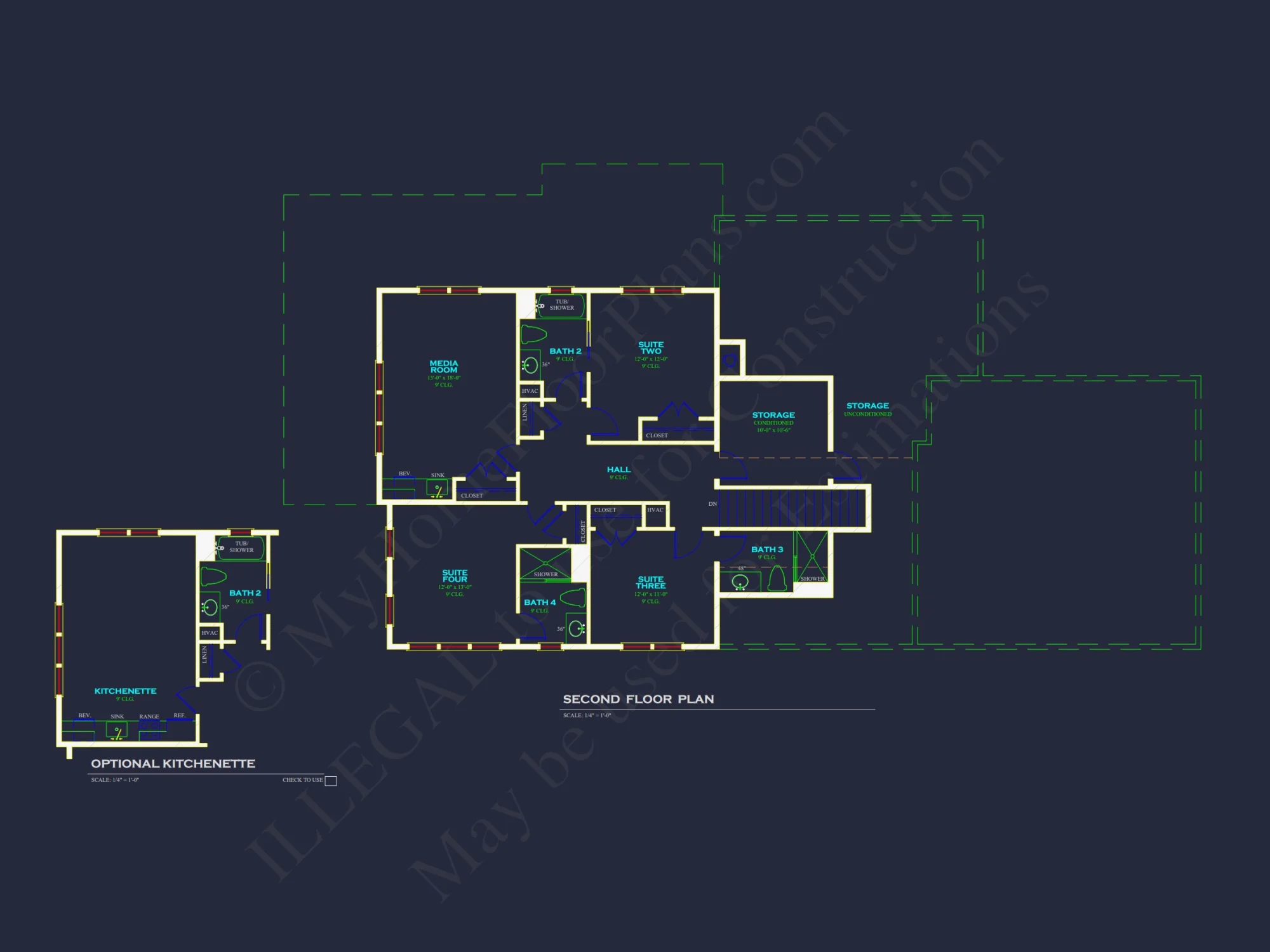 Stunning 2-Story house Plan with Open Floor Plan and CAD Designs