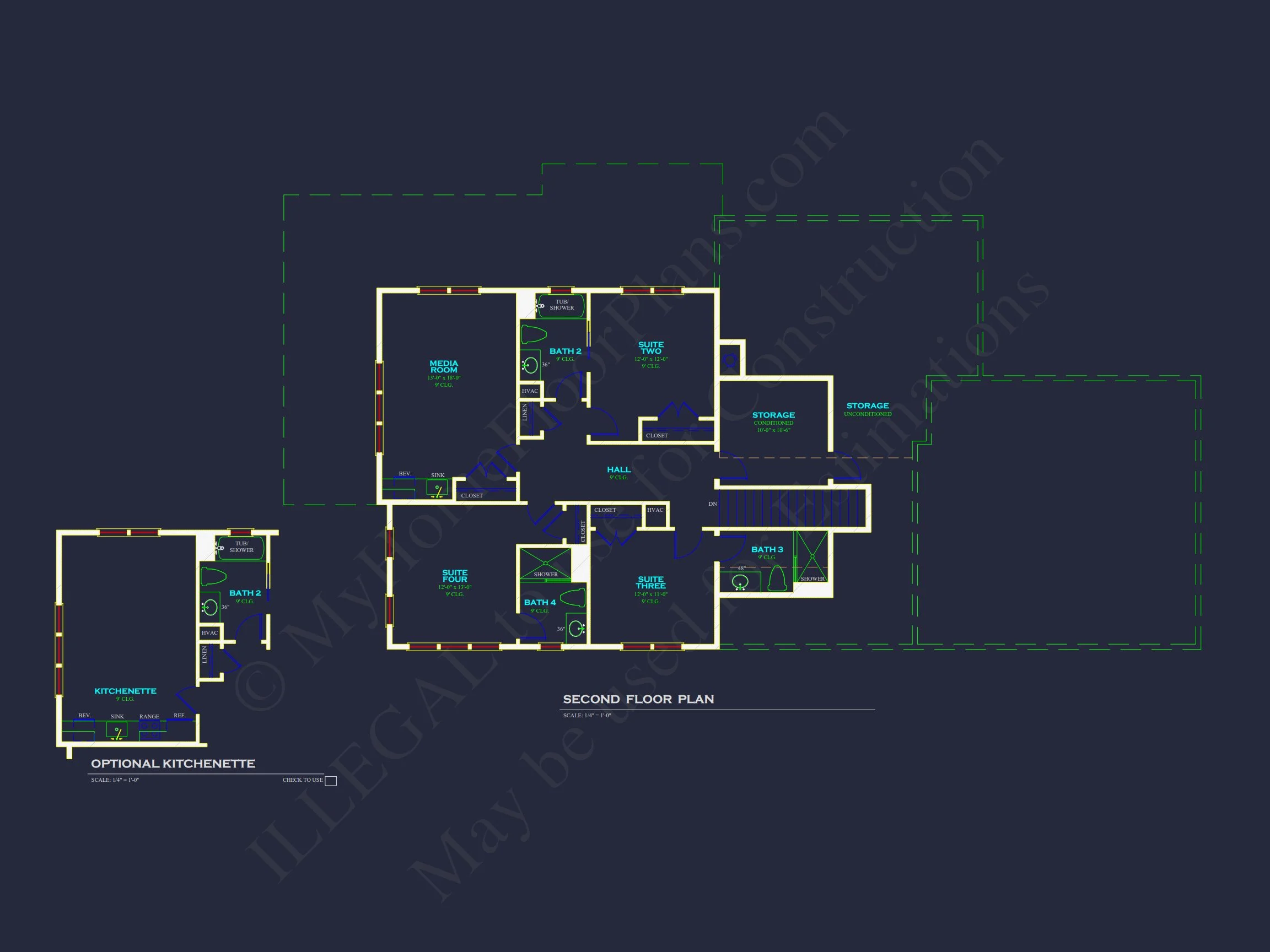 Stunning 2-Story house Plan with Open Floor Plan and CAD Designs