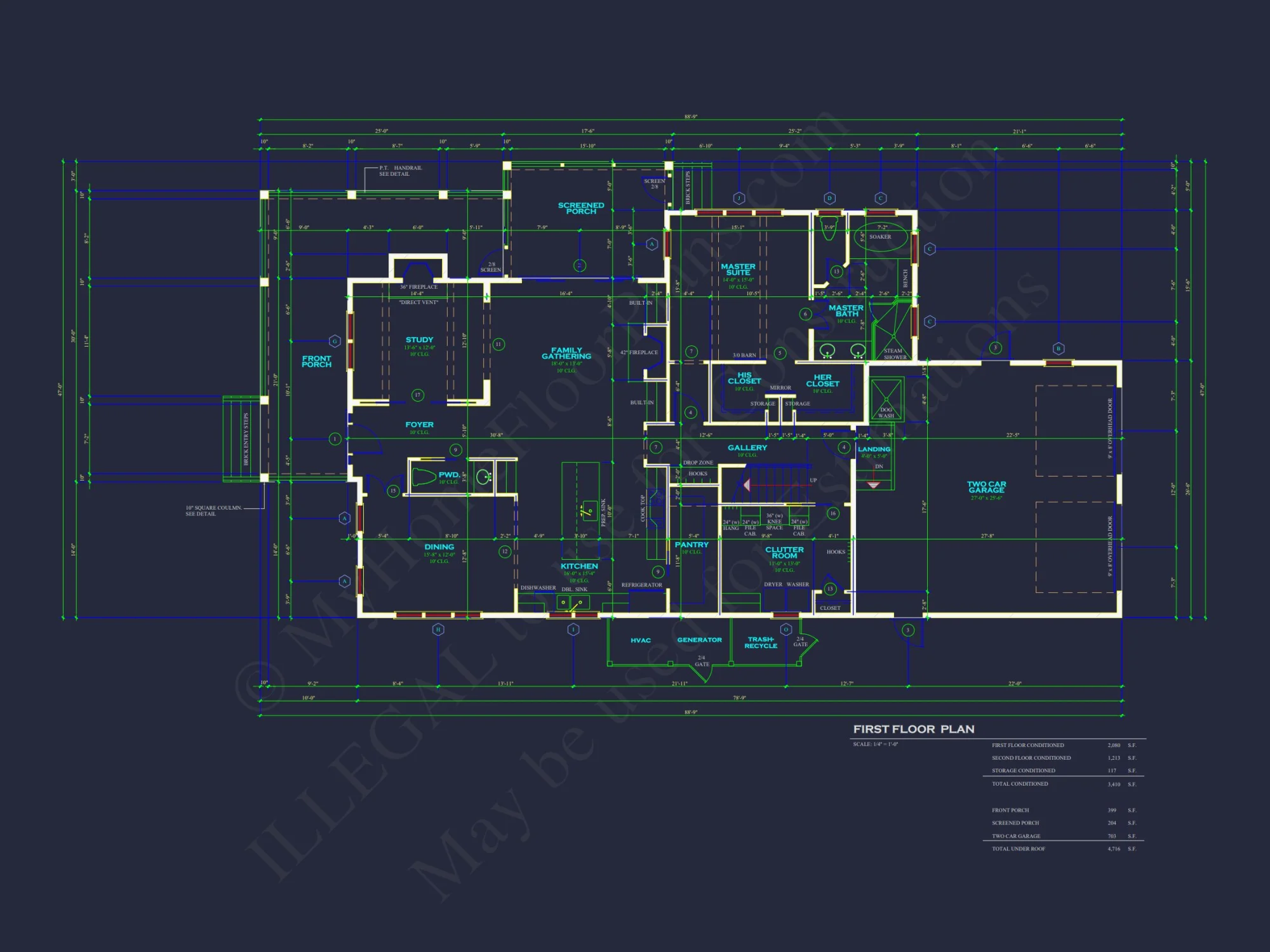 Stunning 2-Story house Plan with Open Floor Plan and CAD Designs