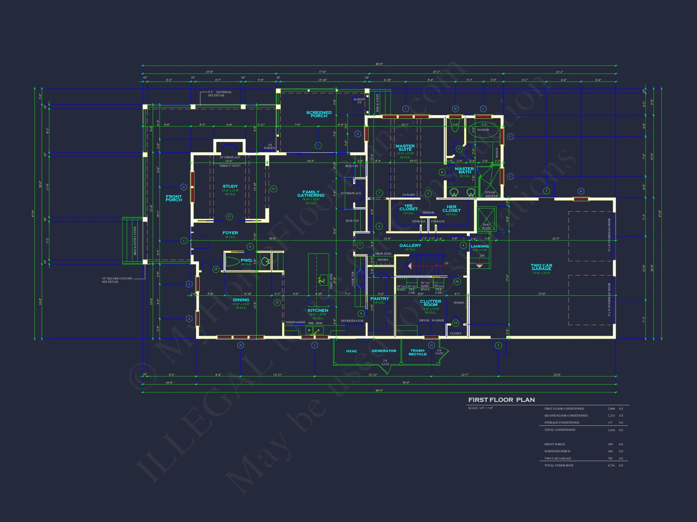 Stunning 2-Story house Plan with Open Floor Plan and CAD Designs