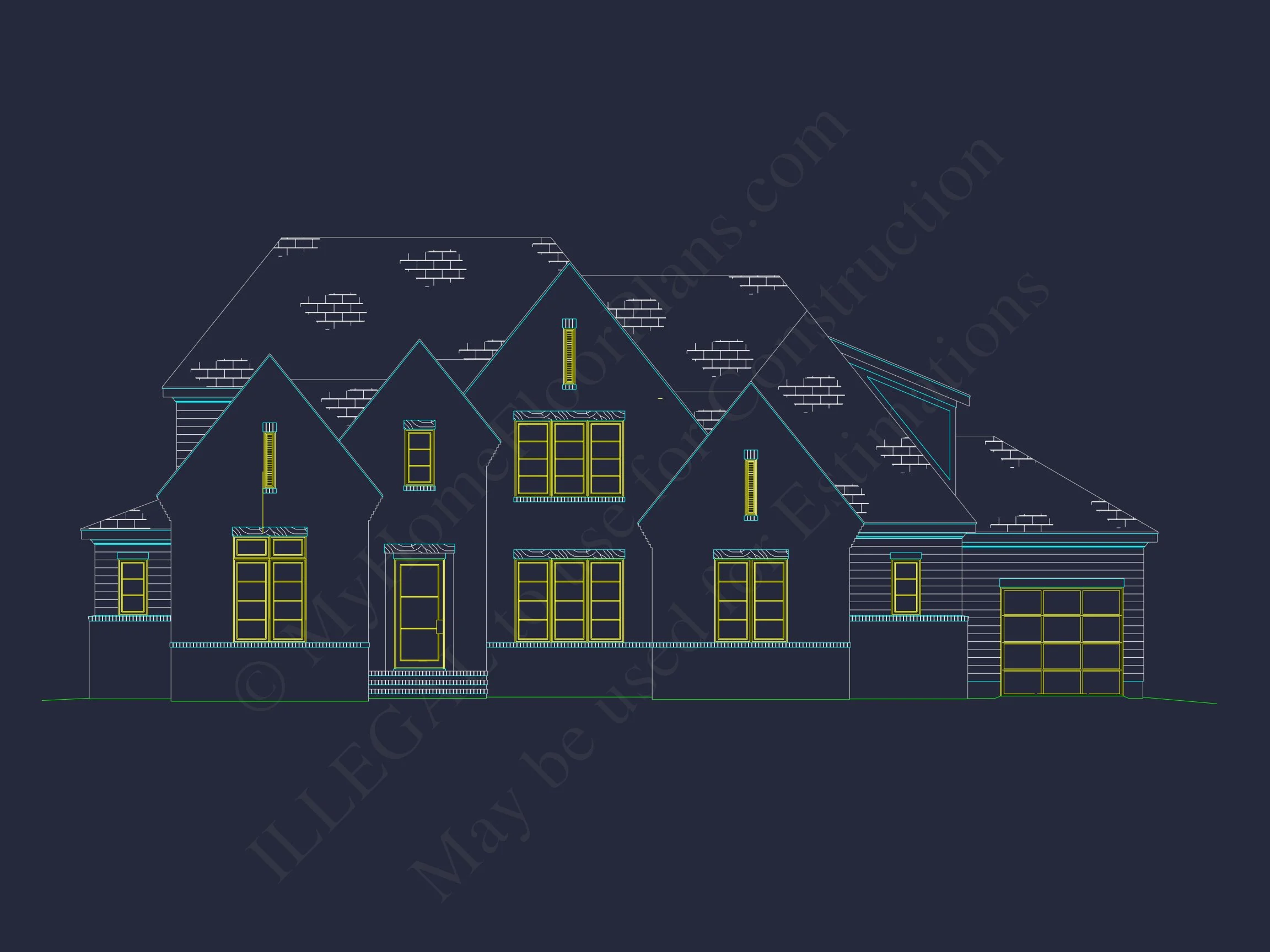 Exquisite house Plan with CAD Blueprint & Floor Designs