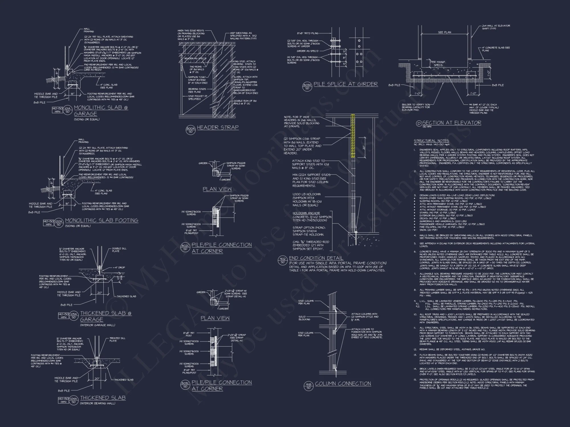 Stunning Coastal house Plan with 5 Bedrooms, 3 Floors, and CAD Designs