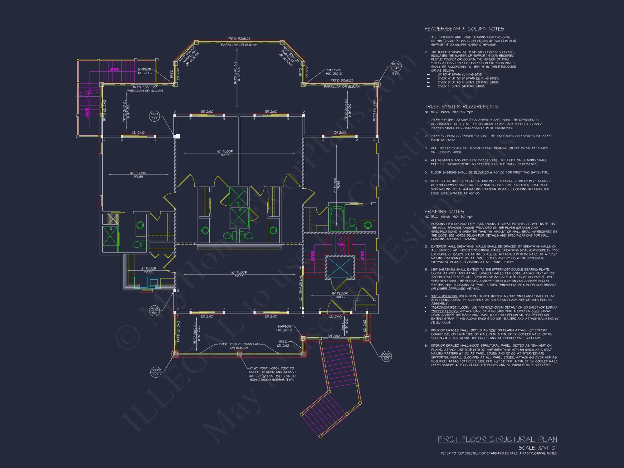 Stunning Coastal house Plan with 5 Bedrooms, 3 Floors, and CAD Designs