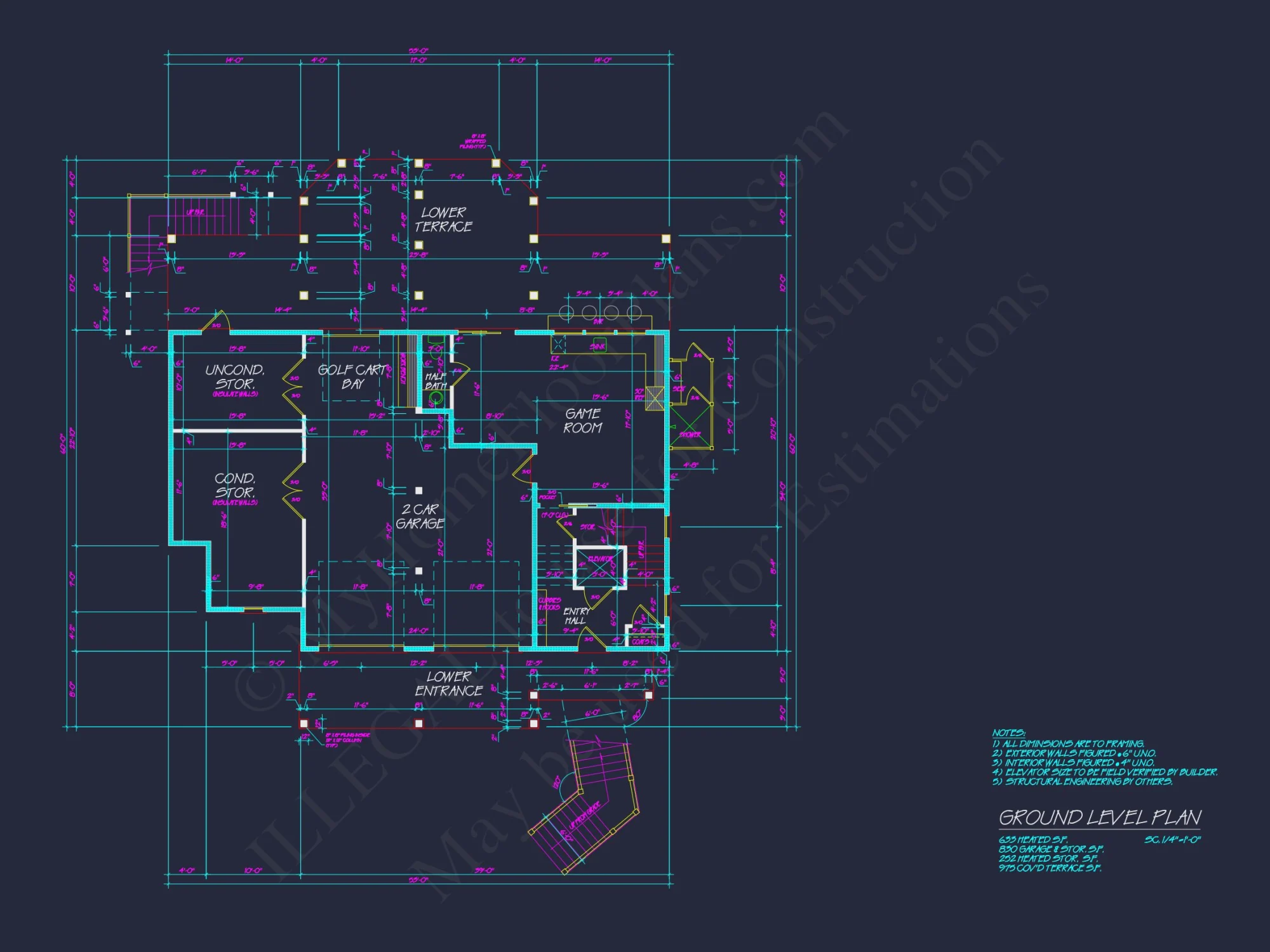 Stunning Coastal house Plan with 5 Bedrooms, 3 Floors, and CAD Designs