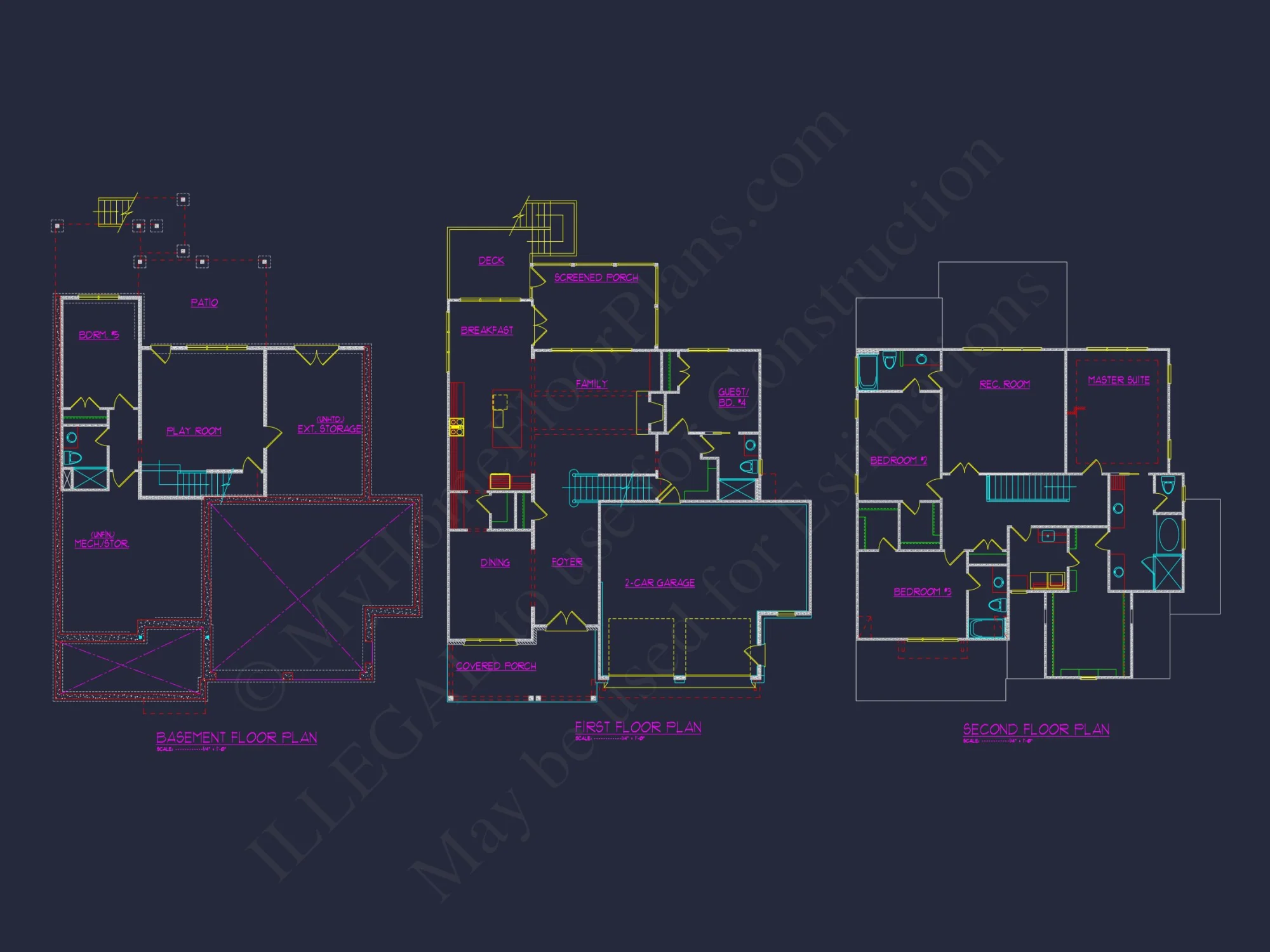 Stunning 5-Bedroom house Plan with Blueprint, CAD, and Designs