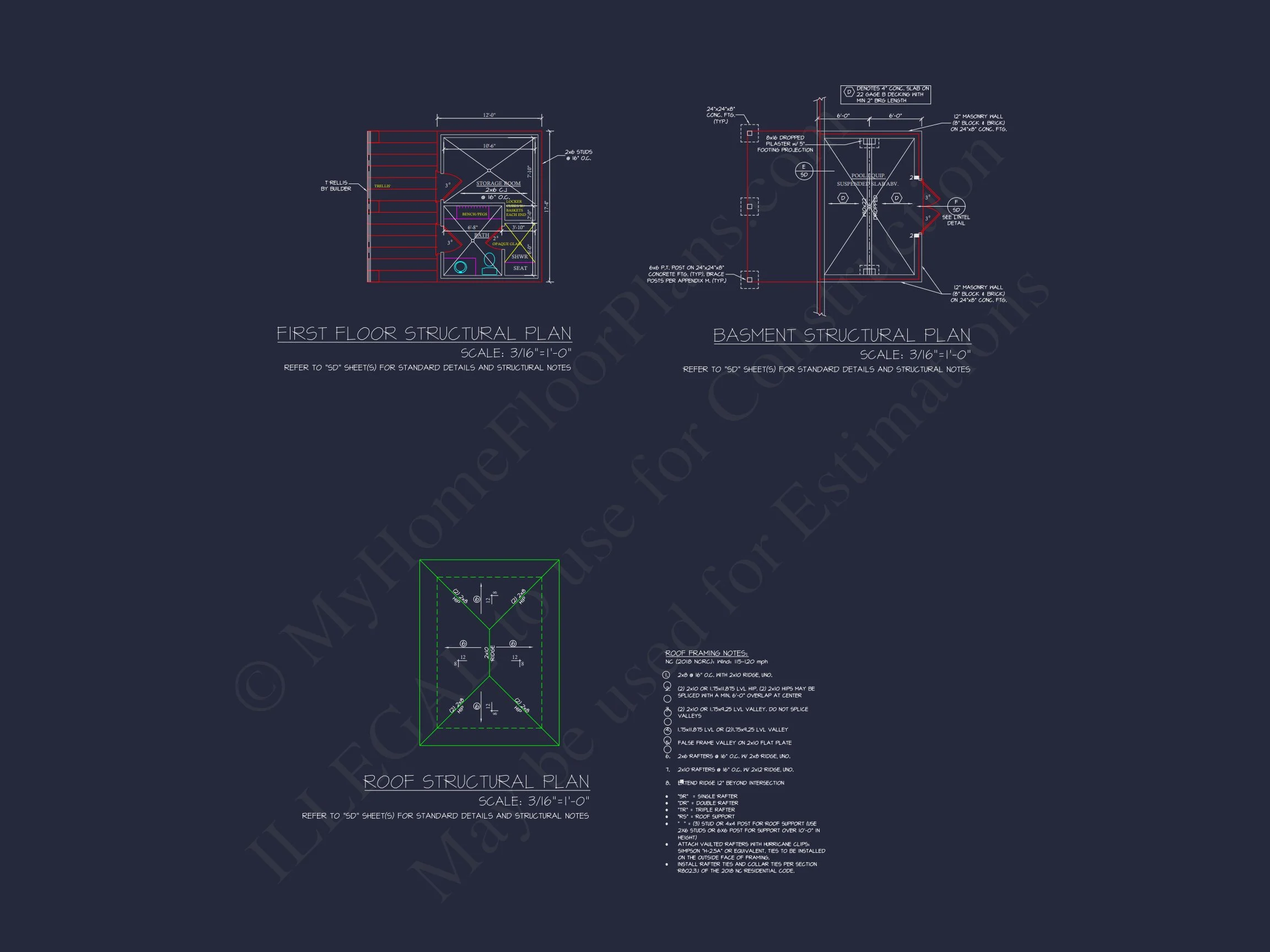 Luxury house Plan with 5298 Sq. Ft. CAD Blueprint & Designs