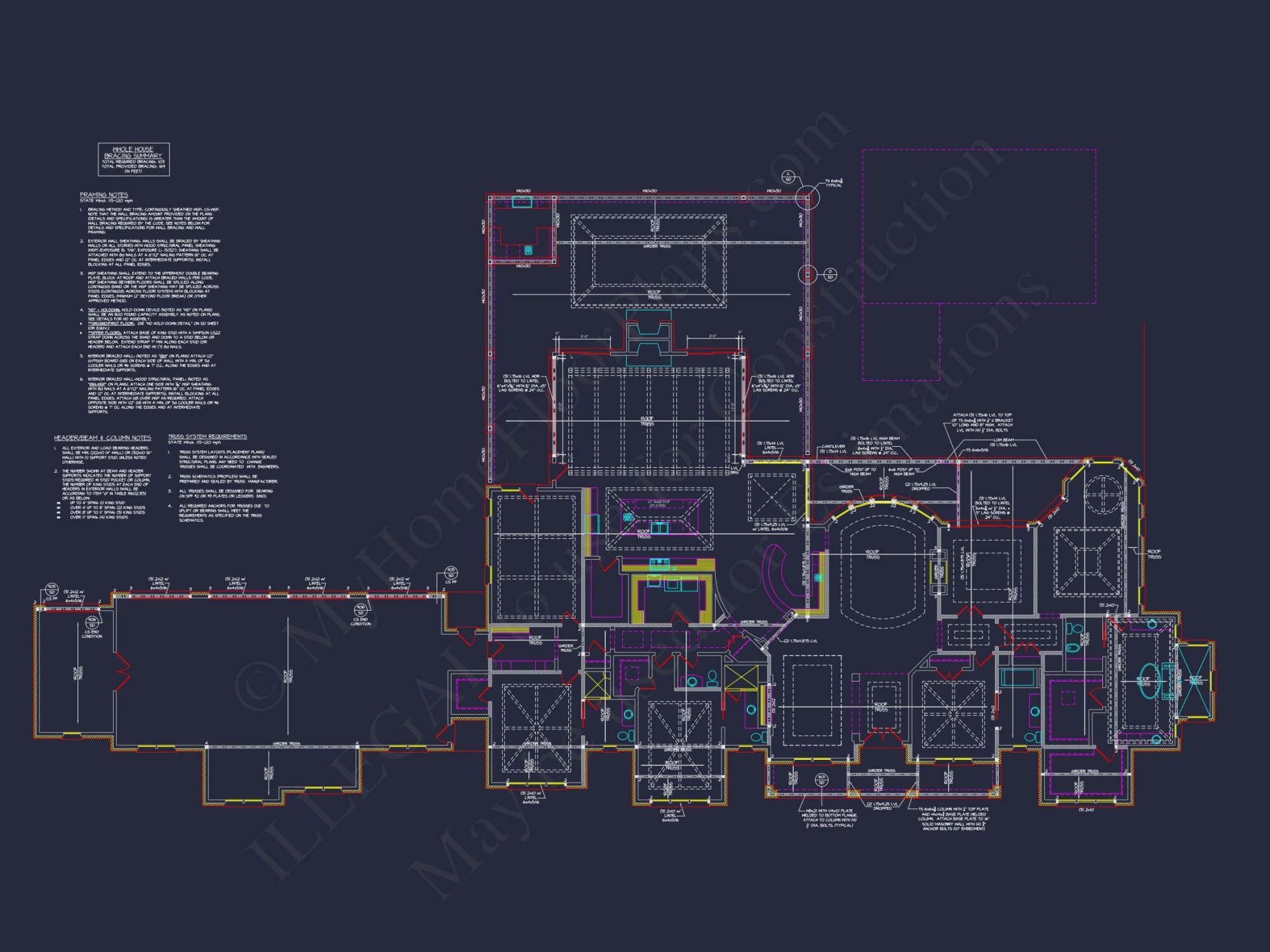 Luxury house Plan with 5298 Sq. Ft. CAD Blueprint & Designs