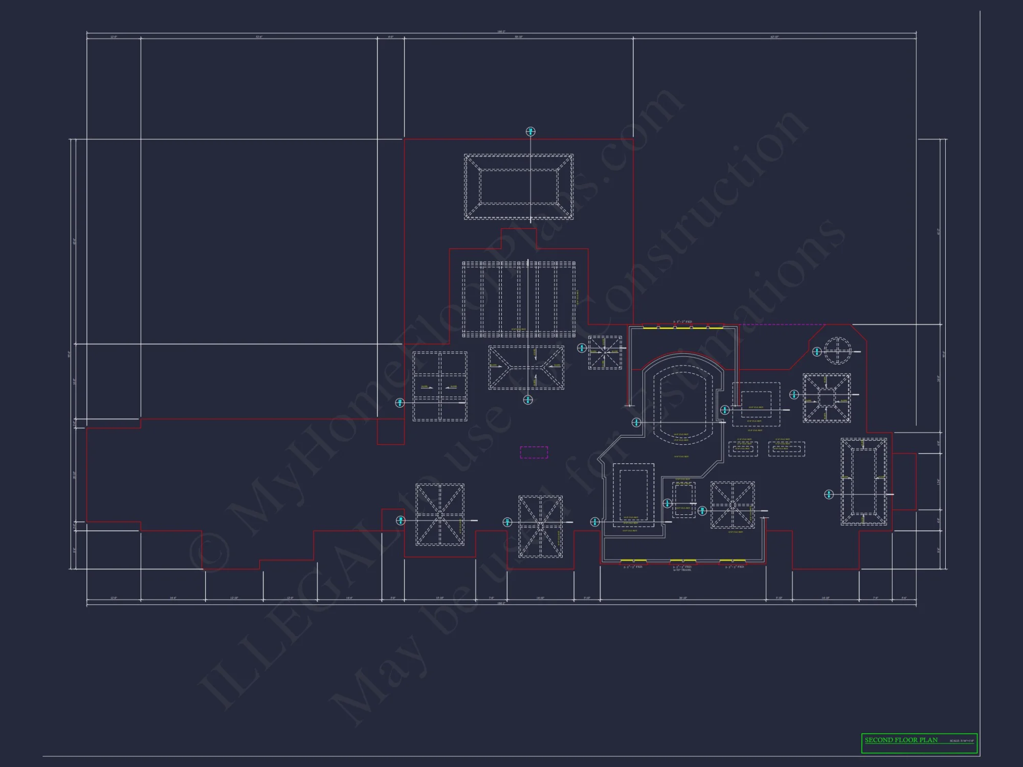 Luxury house Plan with 5298 Sq. Ft. CAD Blueprint & Designs