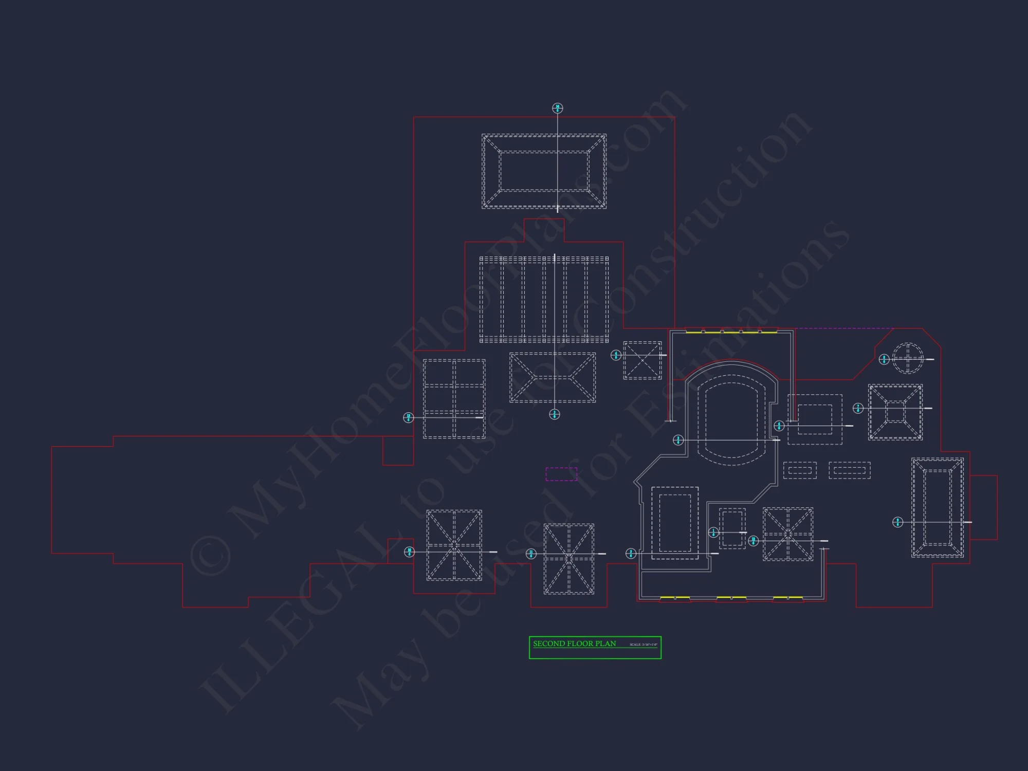 Luxury house Plan with 5298 Sq. Ft. CAD Blueprint & Designs