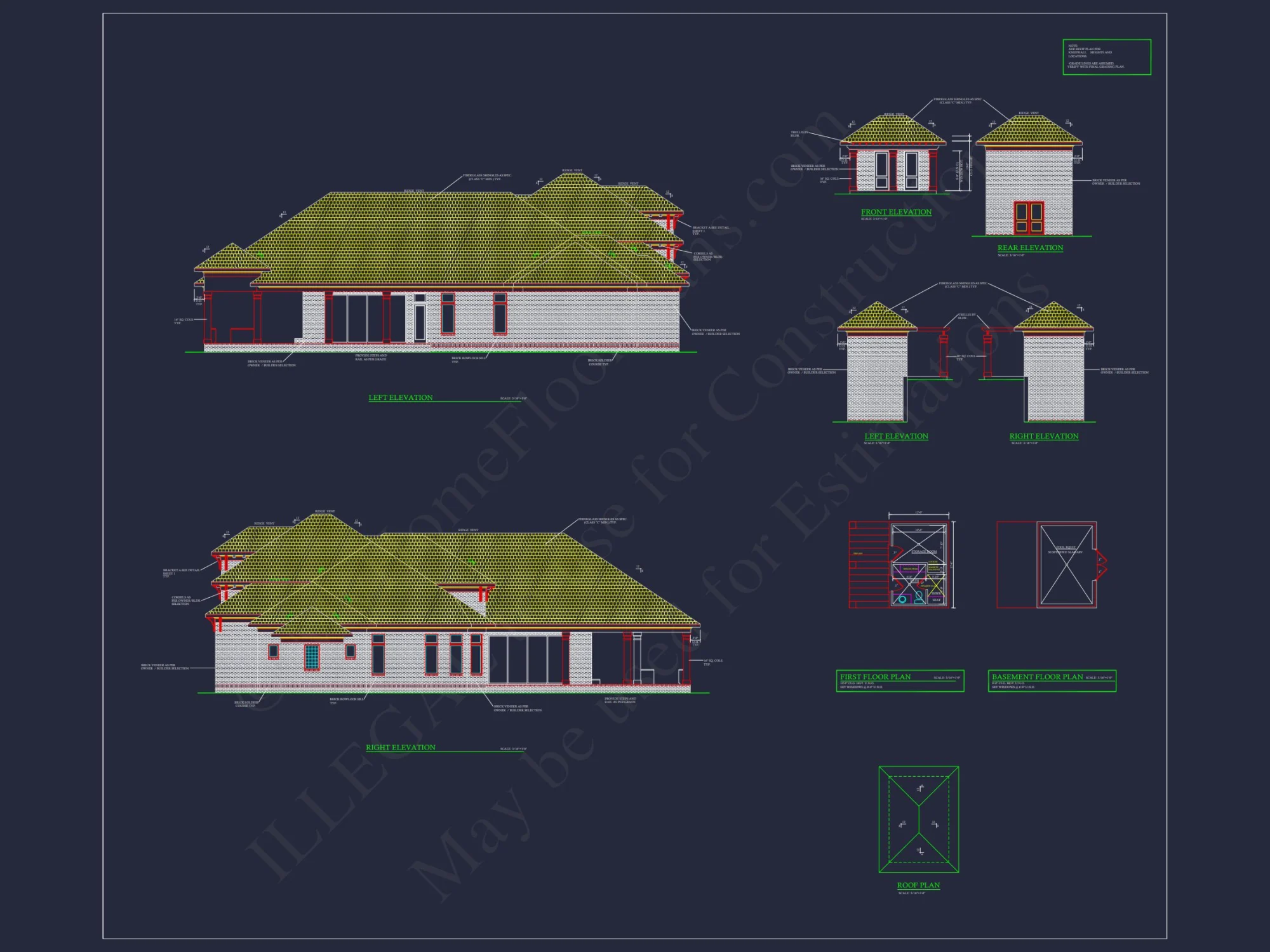Luxury house Plan with 5298 Sq. Ft. CAD Blueprint & Designs