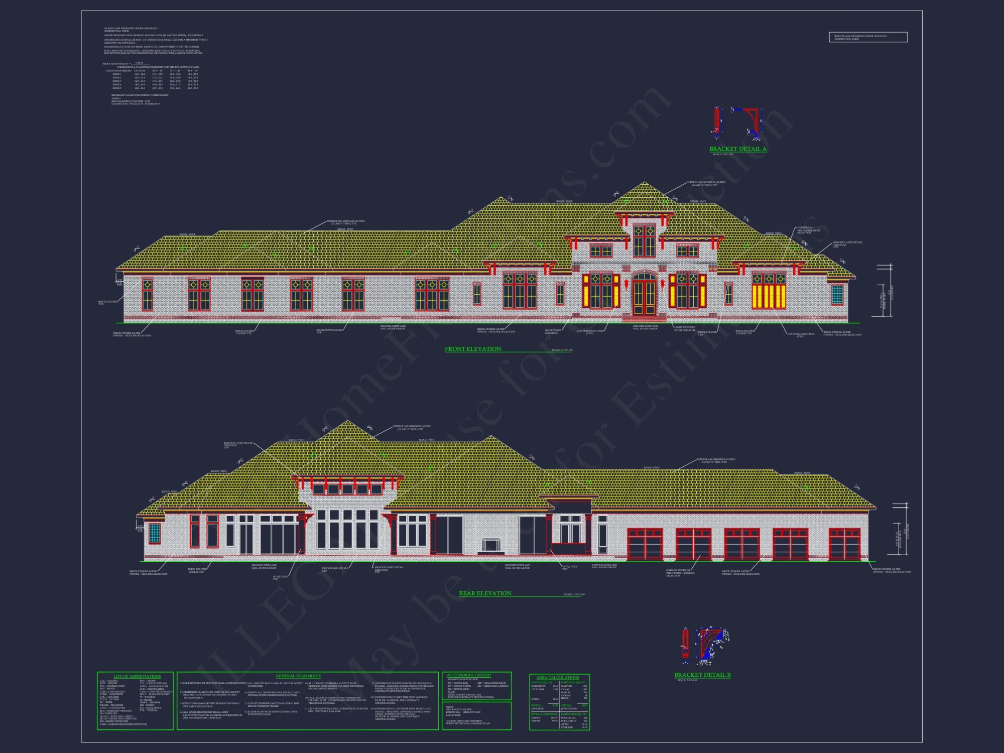 Luxury house Plan with 5298 Sq. Ft. CAD Blueprint & Designs