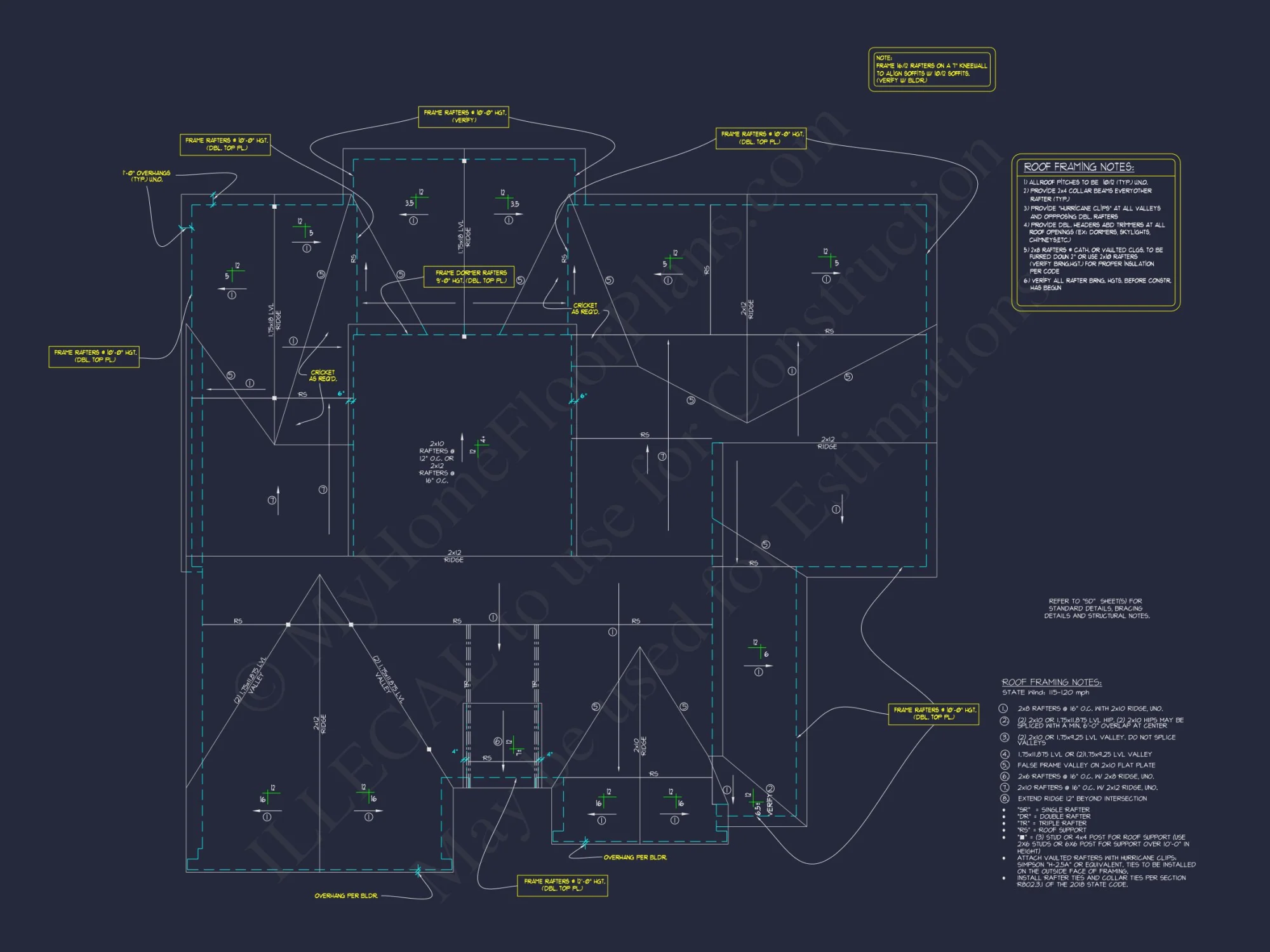 Modern house Floor Plan with 5 Bedrooms, CAD Blueprint Designs
