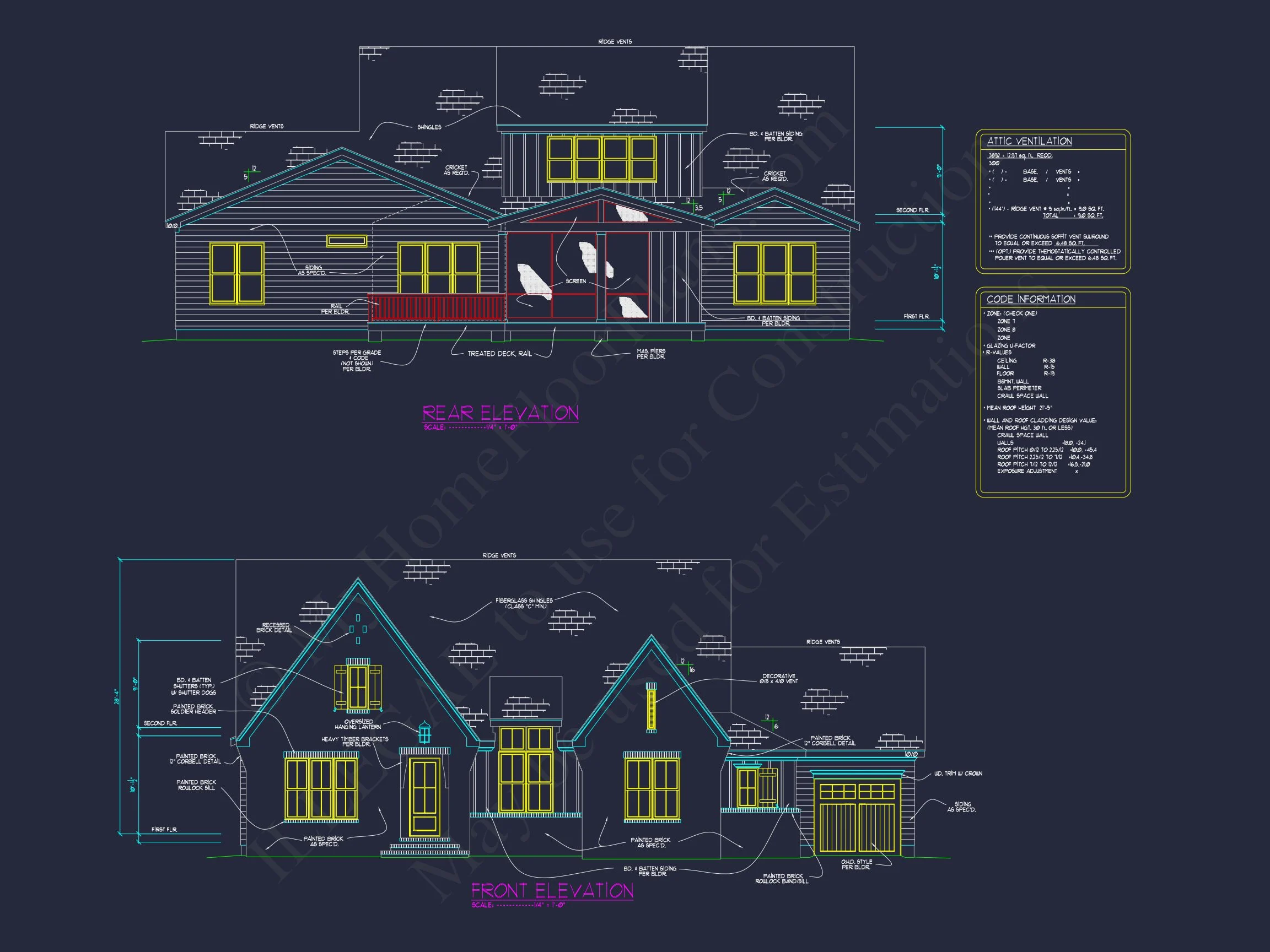 19-1996 HOUSE PLAN - Modern House Floor Plan with 5 Bedrooms, CAD Blueprint Designs 2 Modern house Floor Plan with 5 Bedrooms, CAD Blueprint Designs