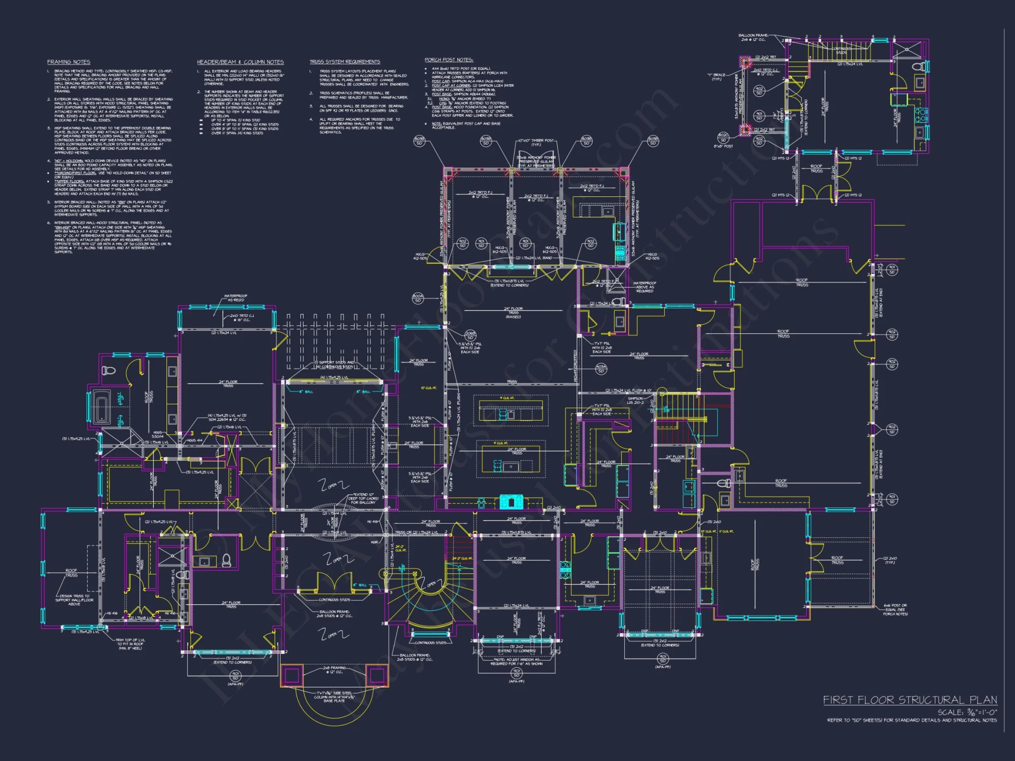 Luxurious house Design Blueprint with CAD Architecture Plans