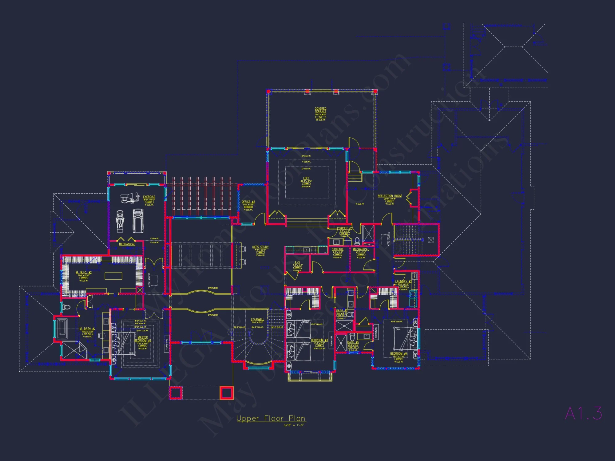 Luxurious house Design Blueprint with CAD Architecture Plans