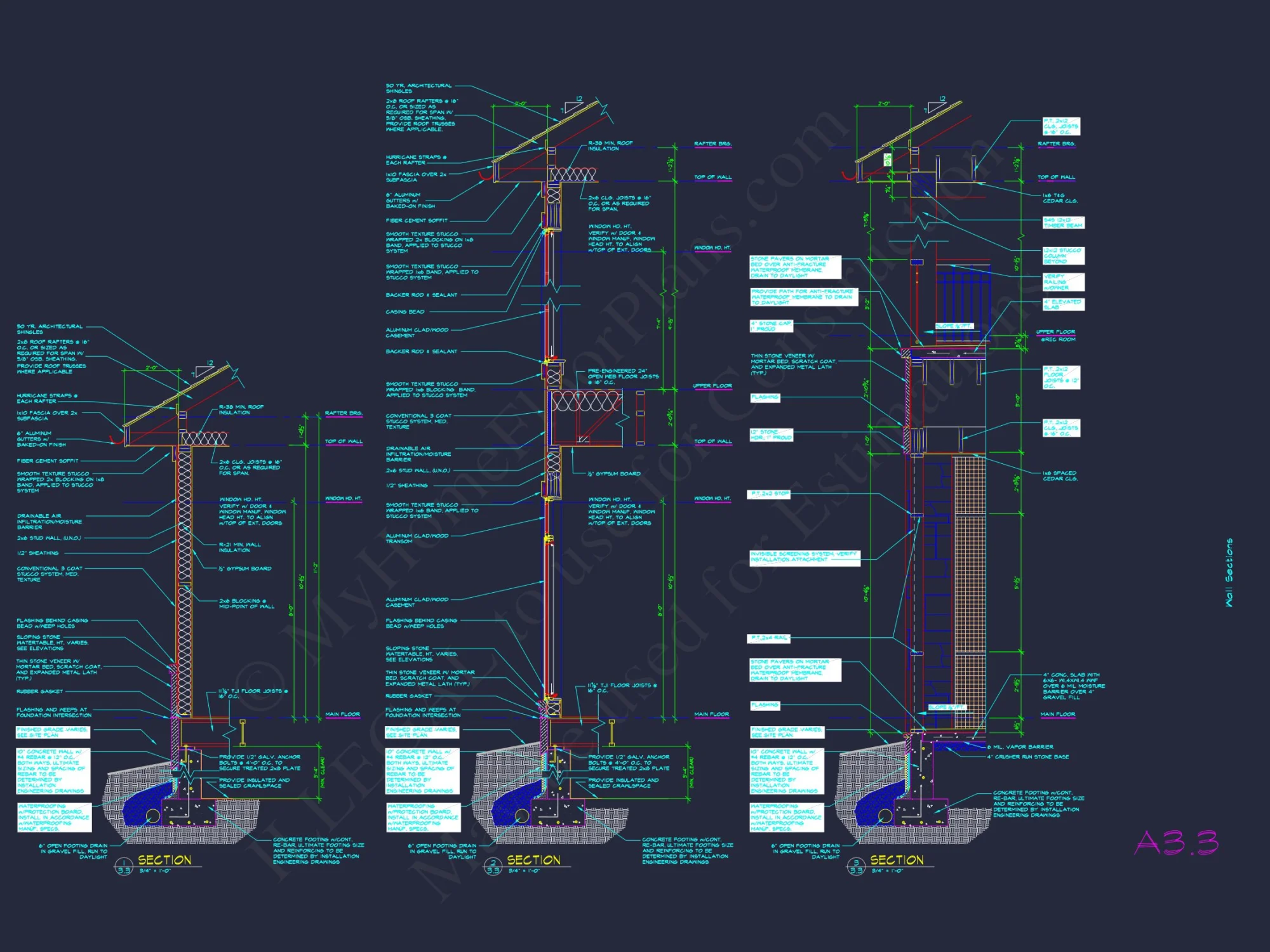 Luxurious house Design Blueprint with CAD Architecture Plans