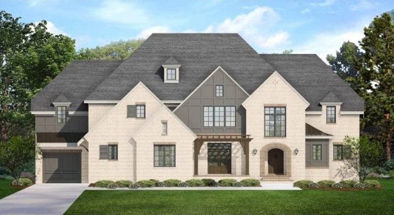 Elegant Tudor-Style house Plan with Detailed CAD Blueprints