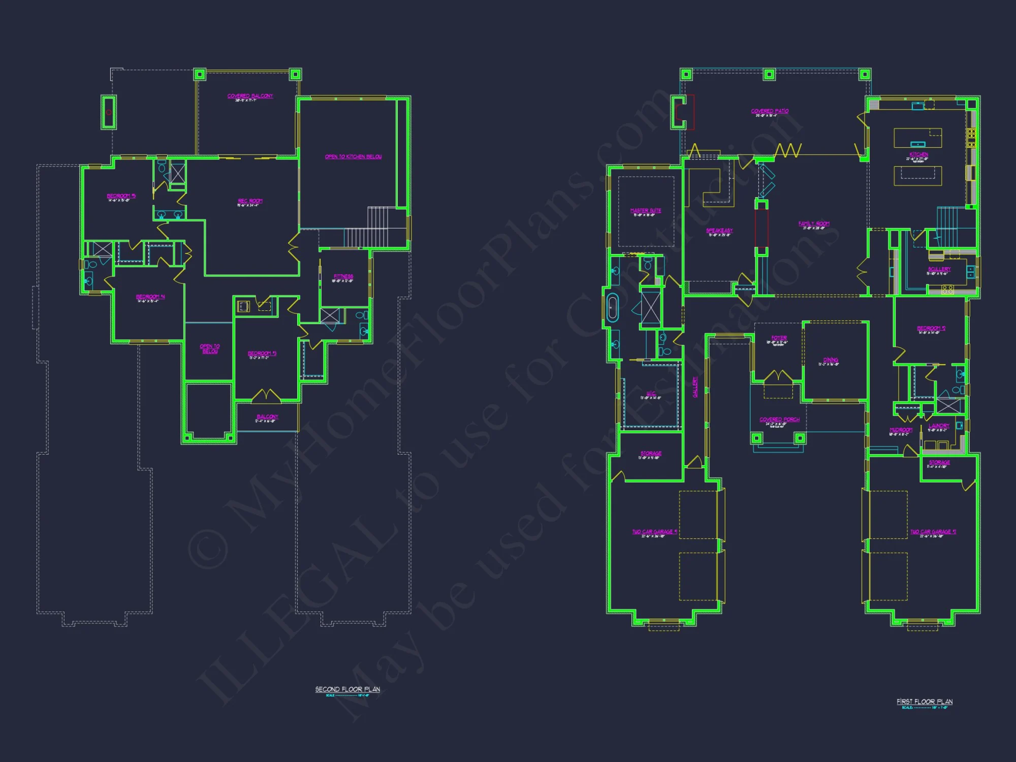 Modern Luxury house Design with Detailed Floor Plans & CAD Blueprints