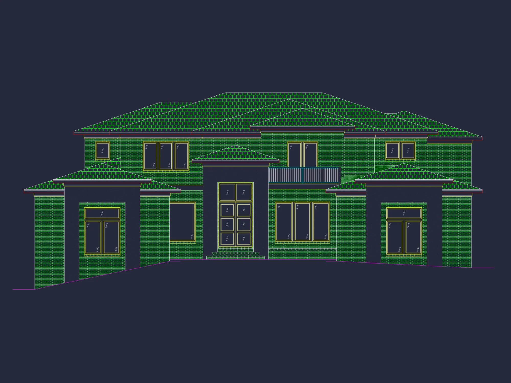 Modern Luxury house Design with Detailed Floor Plans & CAD Blueprints