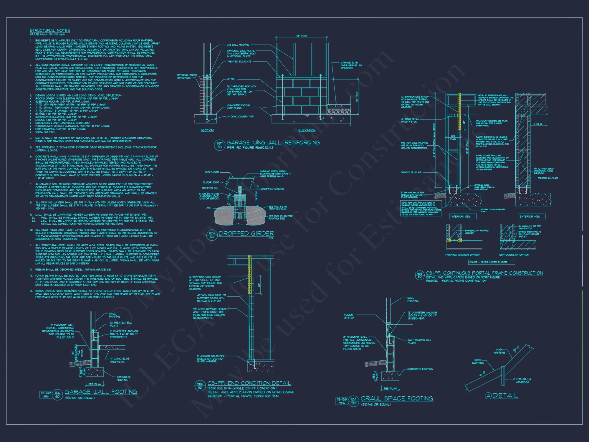 Colonial Revival house Plan: Architectural Floor Designs