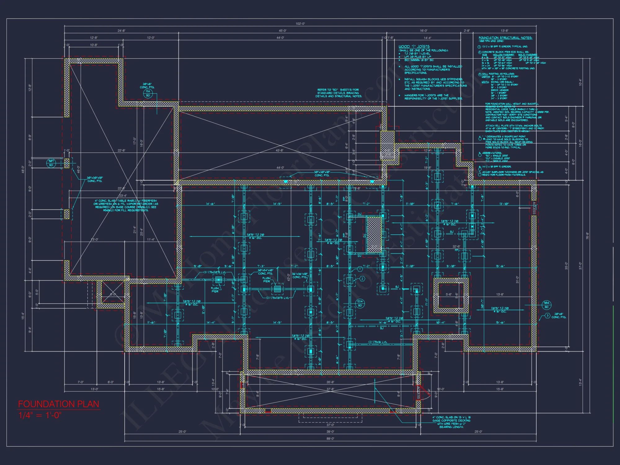 Colonial Revival house Plan: Architectural Floor Designs