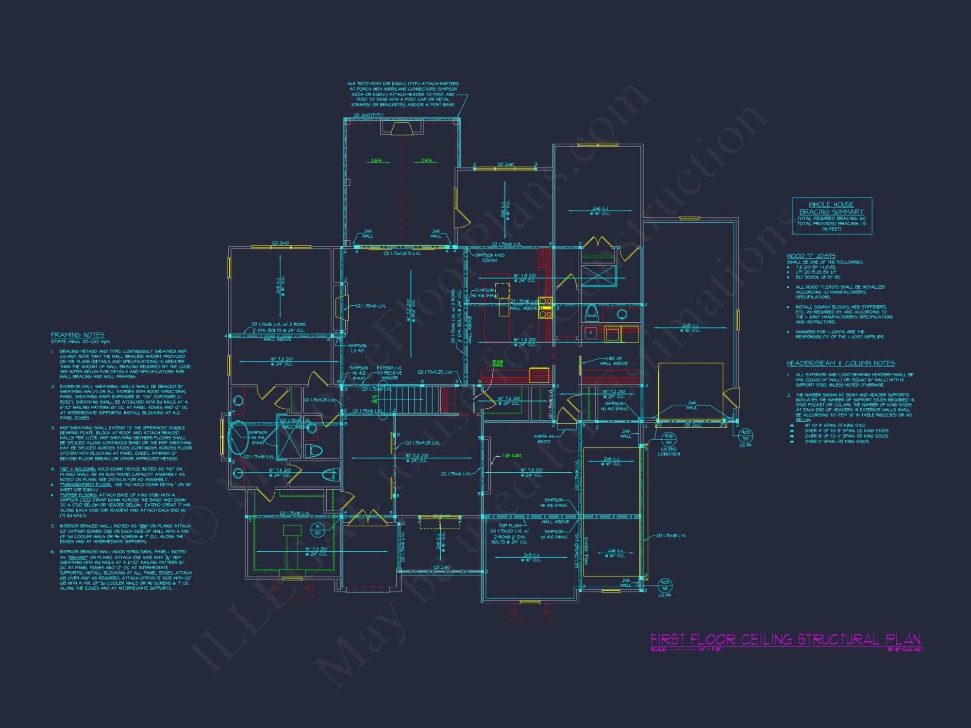 Beautiful Craftsman house Plan with Detailed Floor Blueprint