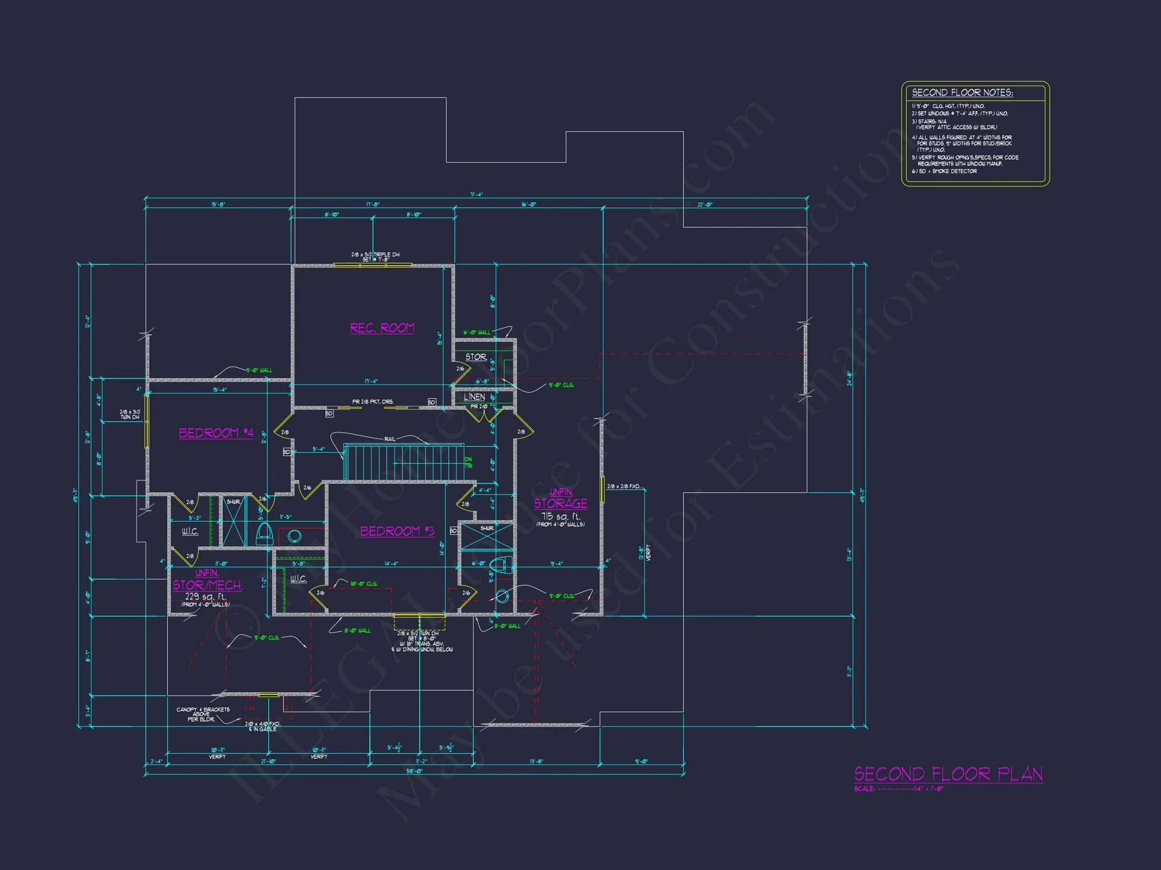 19-1654 HOUSE PLAN - Beautiful Craftsman House Plan with Detailed Floor Blueprint 46 Beautiful Craftsman house Plan with Detailed Floor Blueprint