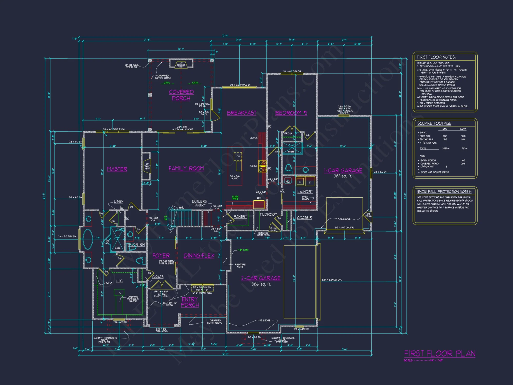 Beautiful Craftsman house Plan with Detailed Floor Blueprint