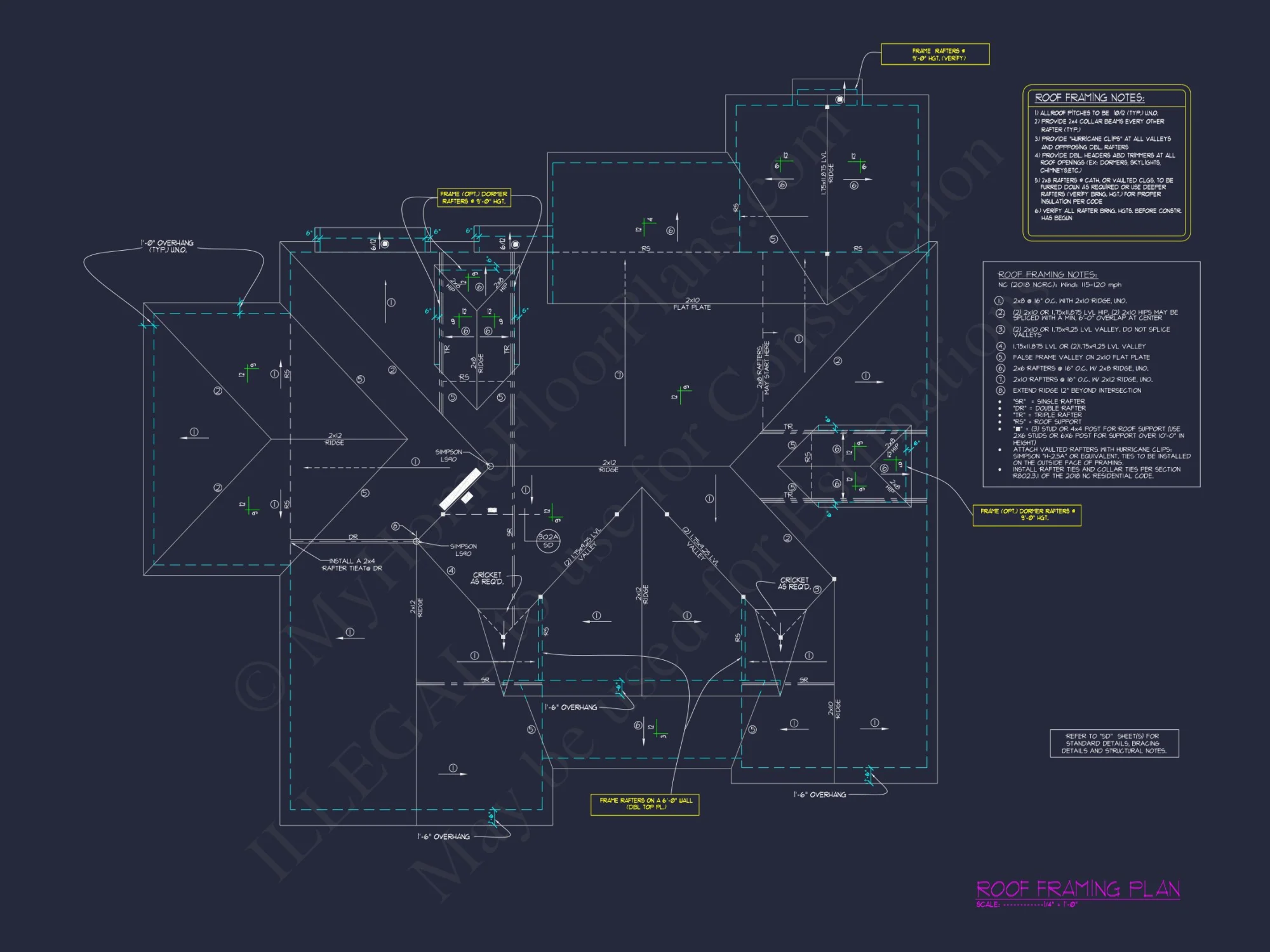 Charming Craftsman house Floor Plan: 5 Beds, 5 Baths, CAD