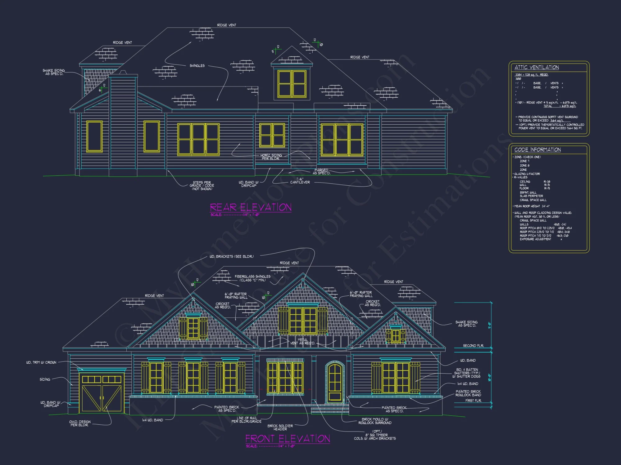 Charming Craftsman house Floor Plan: 5 Beds, 5 Baths, CAD
