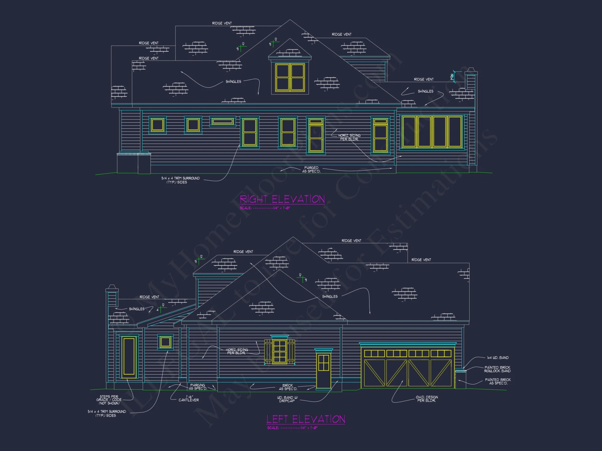 Charming Craftsman house Floor Plan: 5 Beds, 5 Baths, CAD