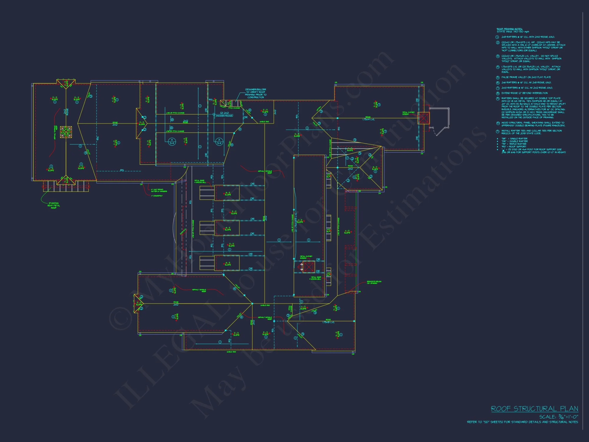 Custom house Plan with 2-story CAD Blueprint and Designs