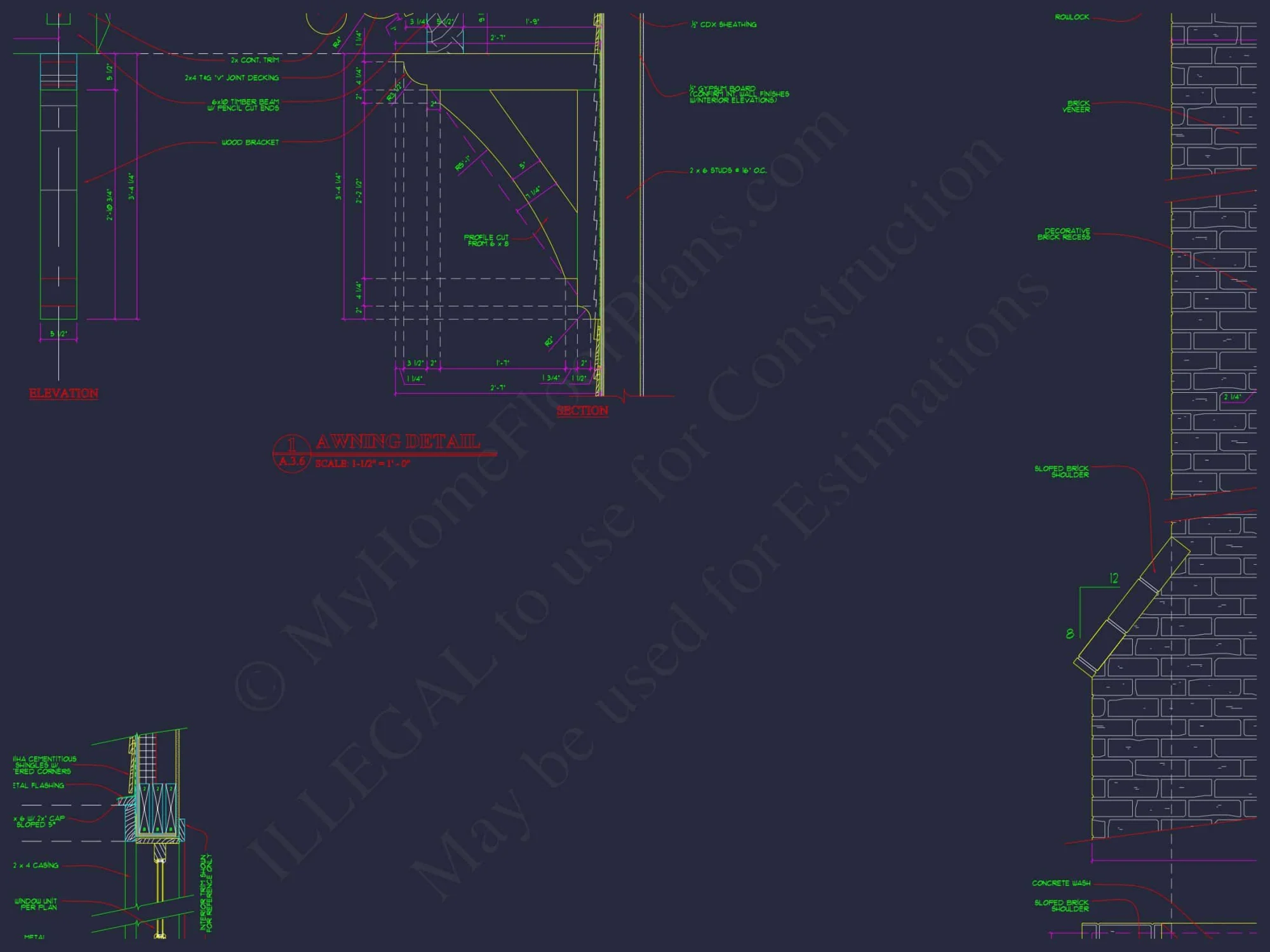 Custom house Plan with 2-story CAD Blueprint and Designs