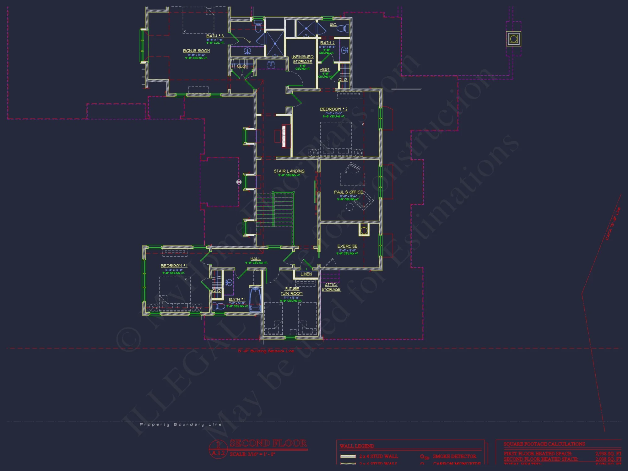 Custom house Plan with 2-story CAD Blueprint and Designs