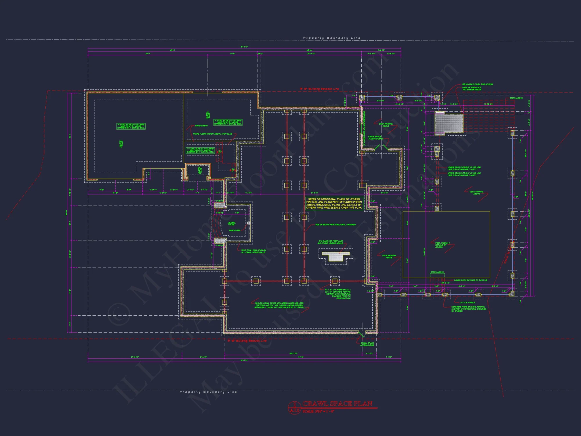 Custom house Plan with 2-story CAD Blueprint and Designs