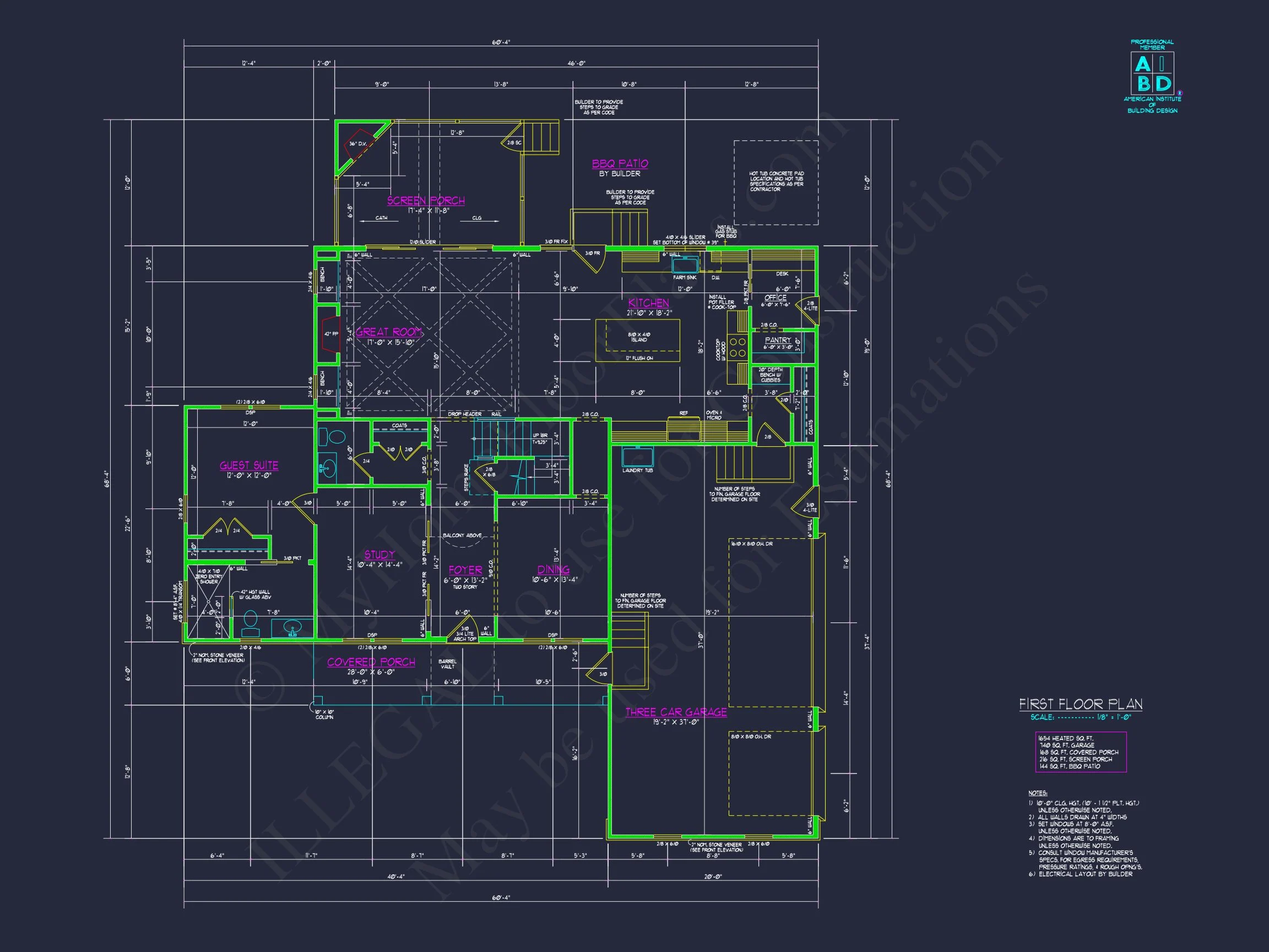 Elegant house Plan with Detailed Blueprint & Modern Architecture