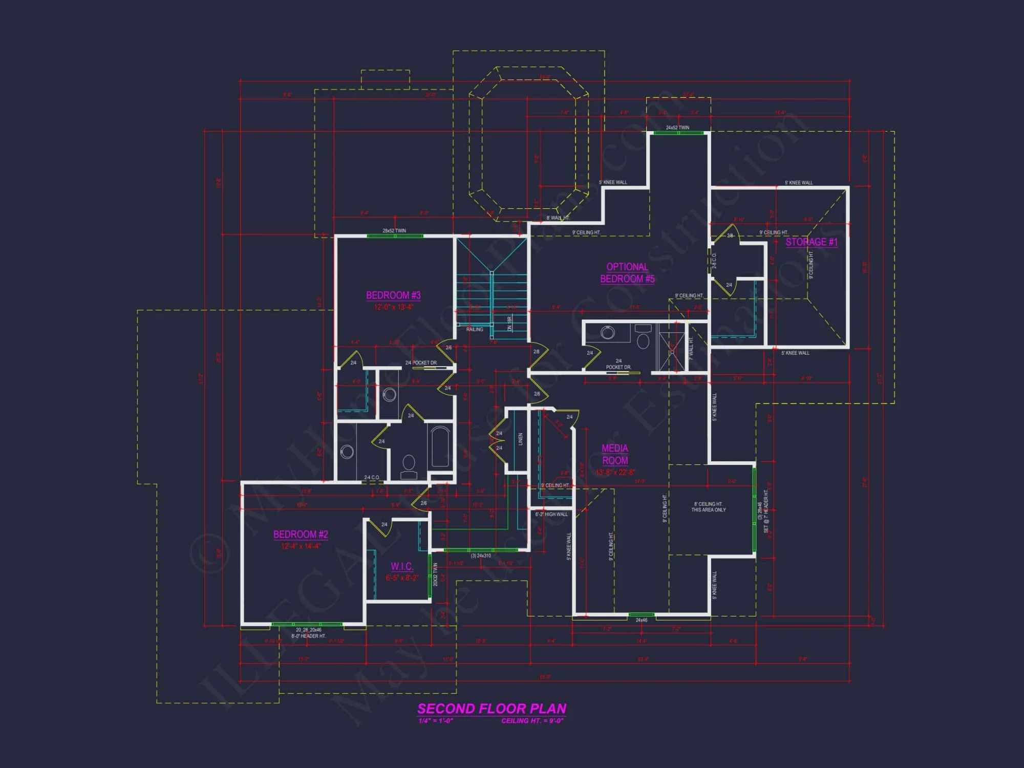 Modern house Floor Plan with CAD Architecture Designs
